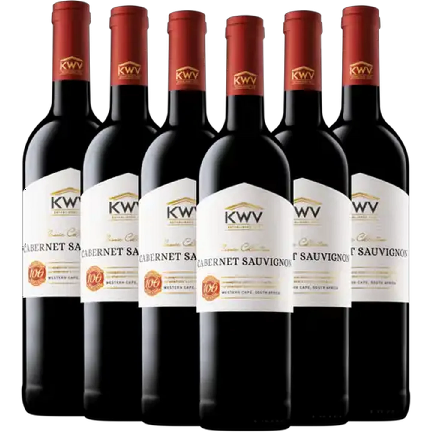 Image of KWV Cabernet Sauvignon Red Wine Bottles 6 x 750ml