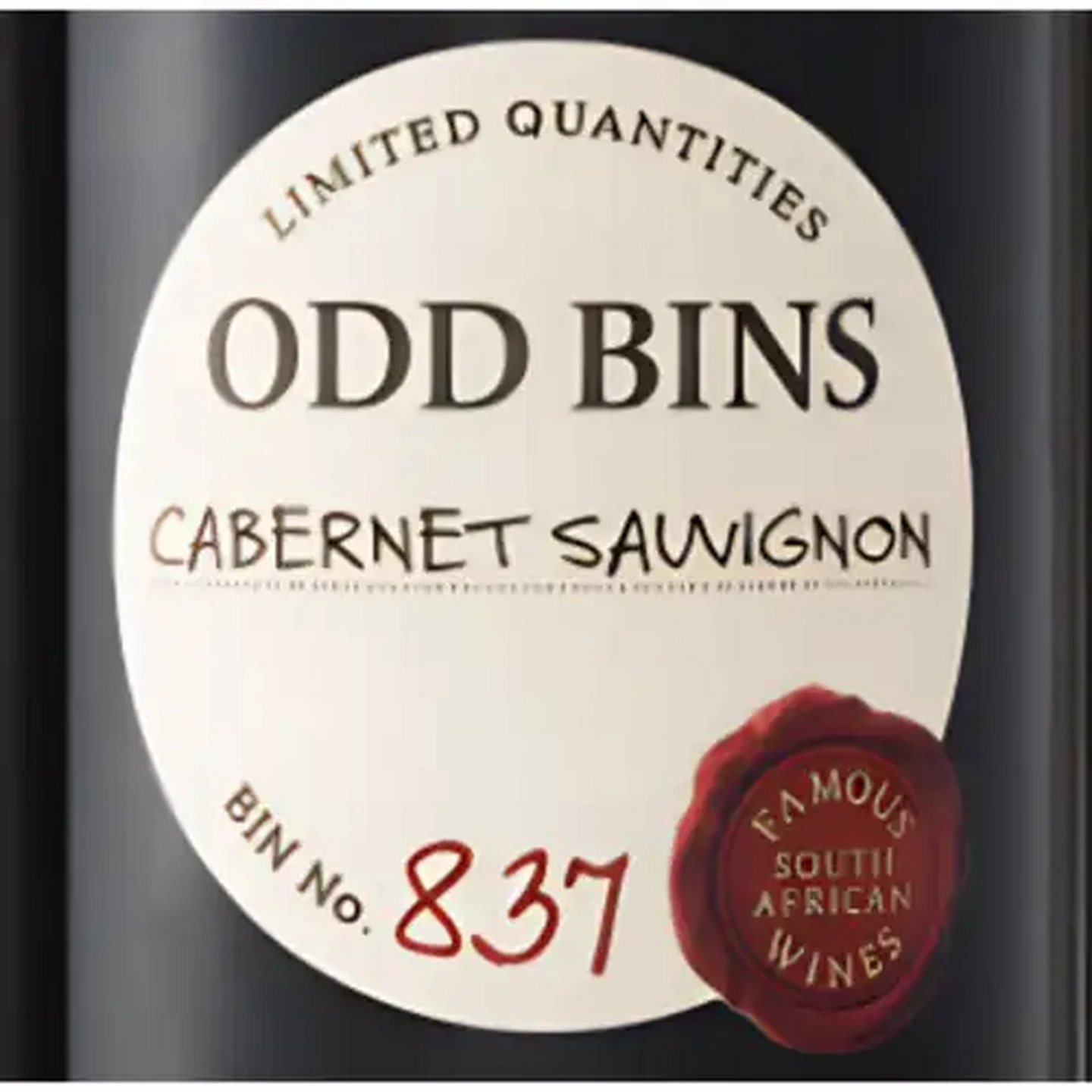 Image of Odd Bins 837 Cabernet Sauvignon Red Wine 750ml