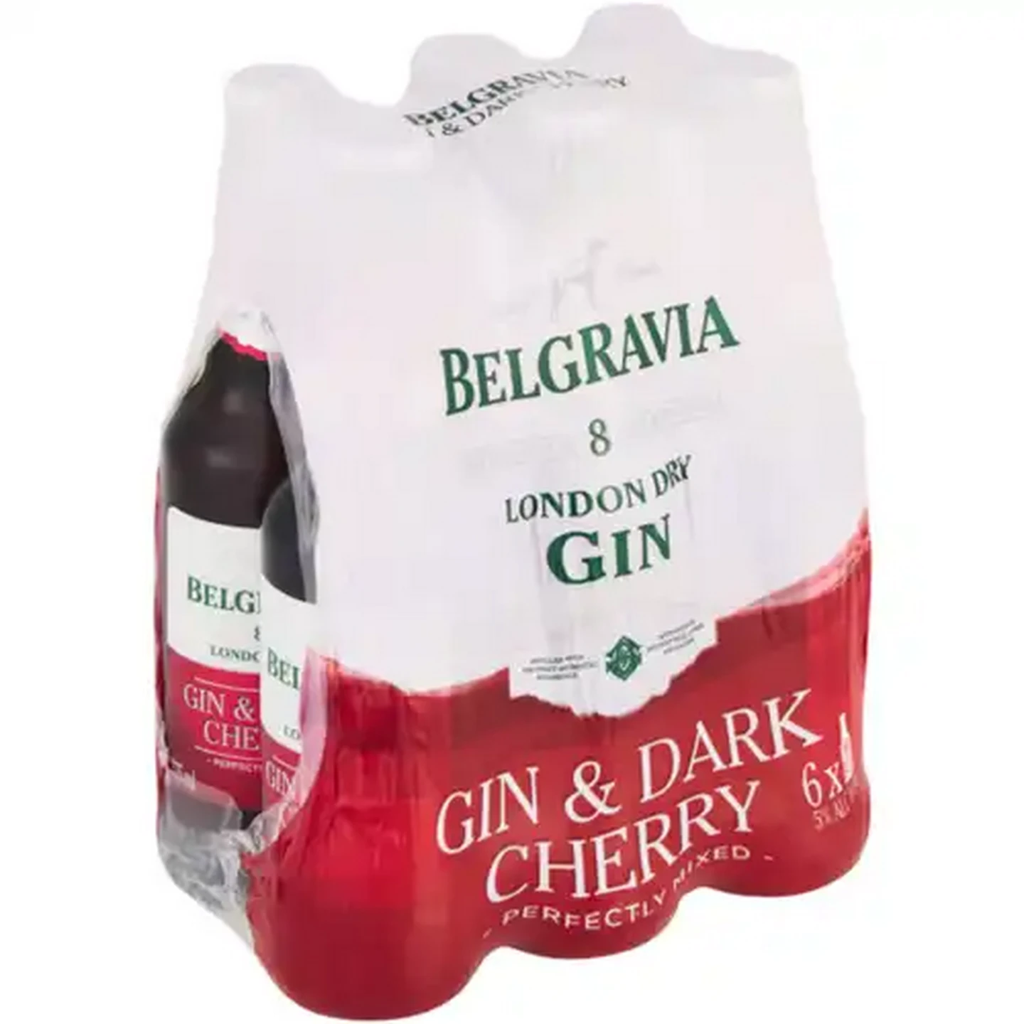 Image of Belgravia London Dry Gin & Dark Cherry Spirit Cooler Bottles 6 x 275ml