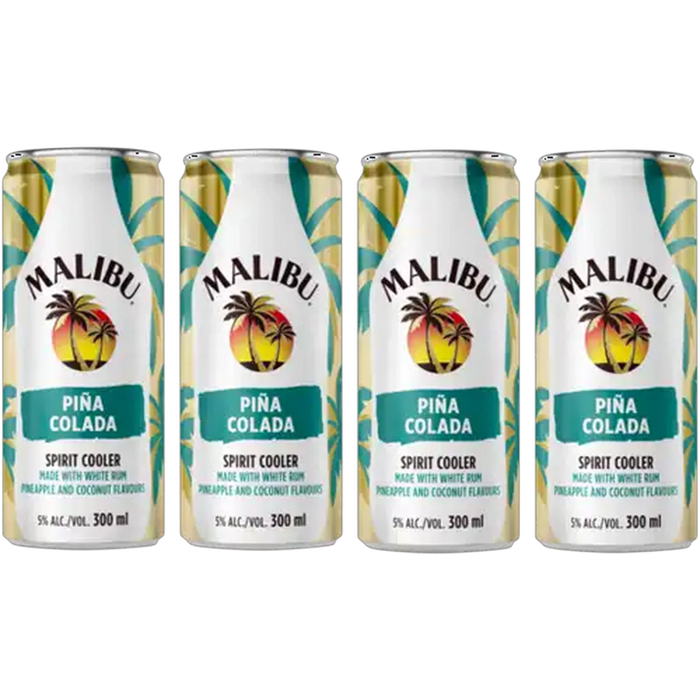 Image of Malibu Piña Colada Spirit Coolers Cans 4 x 300ml