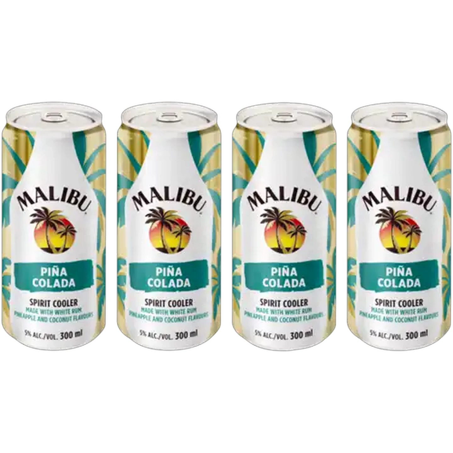 Image of Malibu Piña Colada Spirit Coolers Cans 4 x 300ml