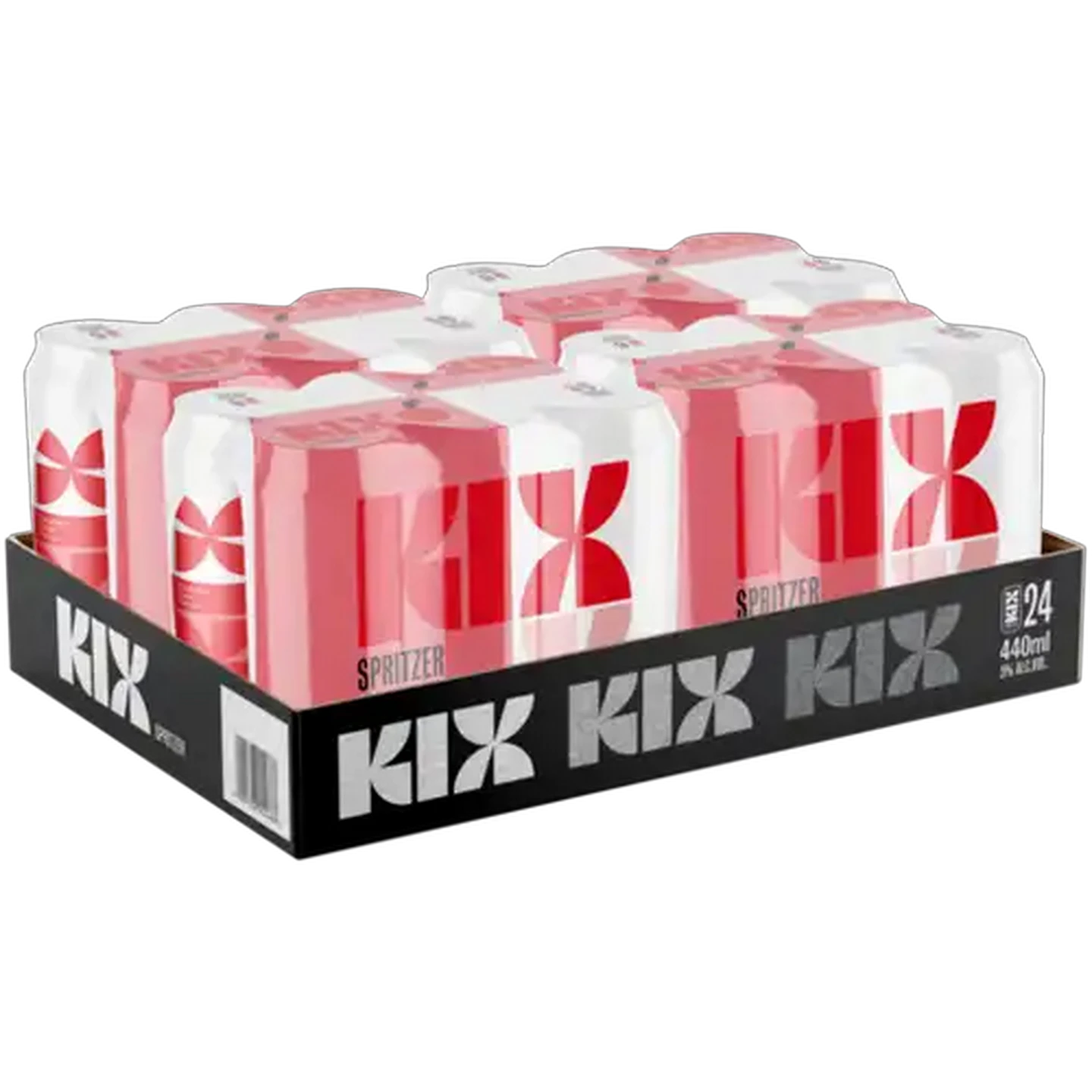 Image of KIX Raspberry Peach Flavour Spritzer 24 x 440ml