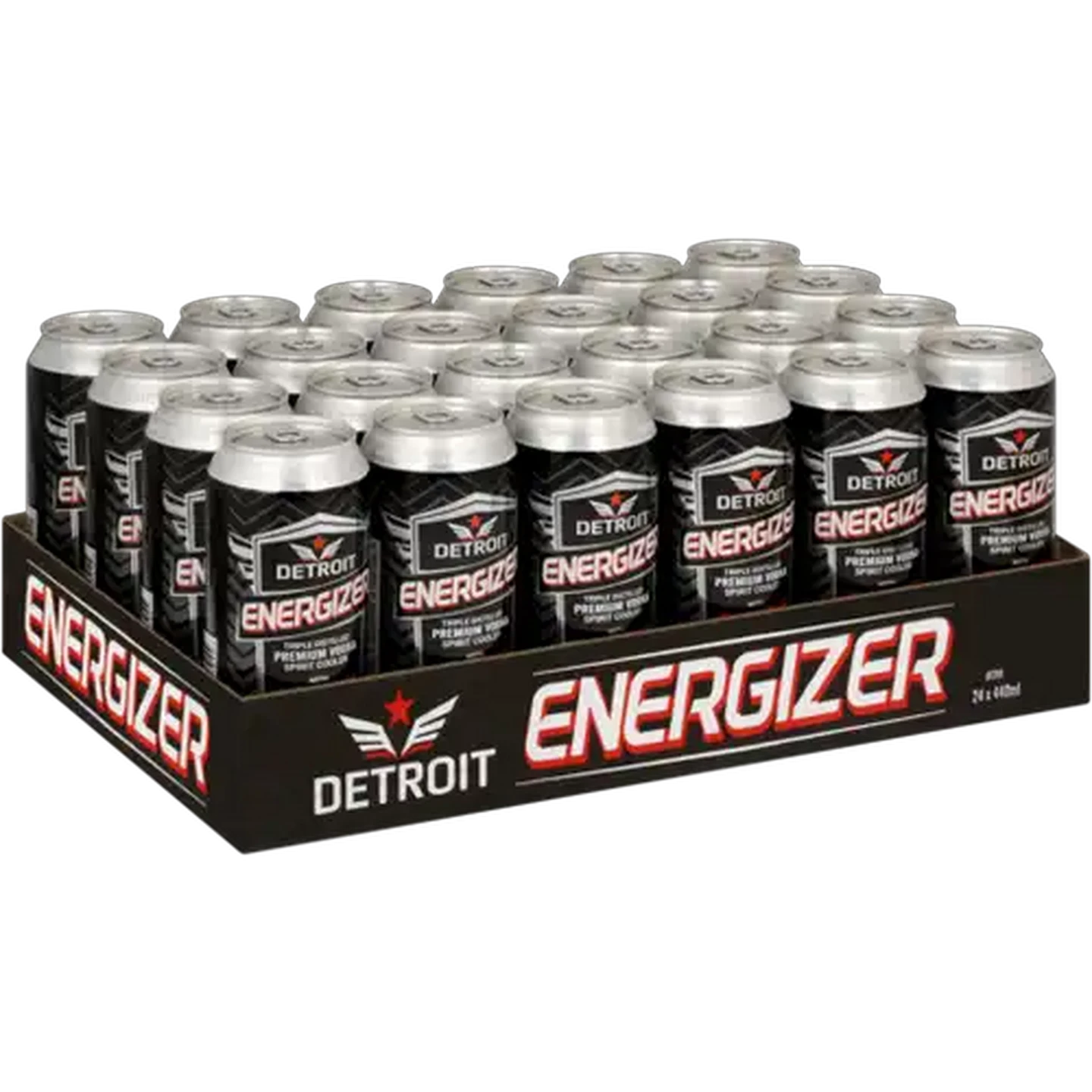 Image of Detroit Energizer Premium Vodka Spirit Cooler Cans 24 x 440ml