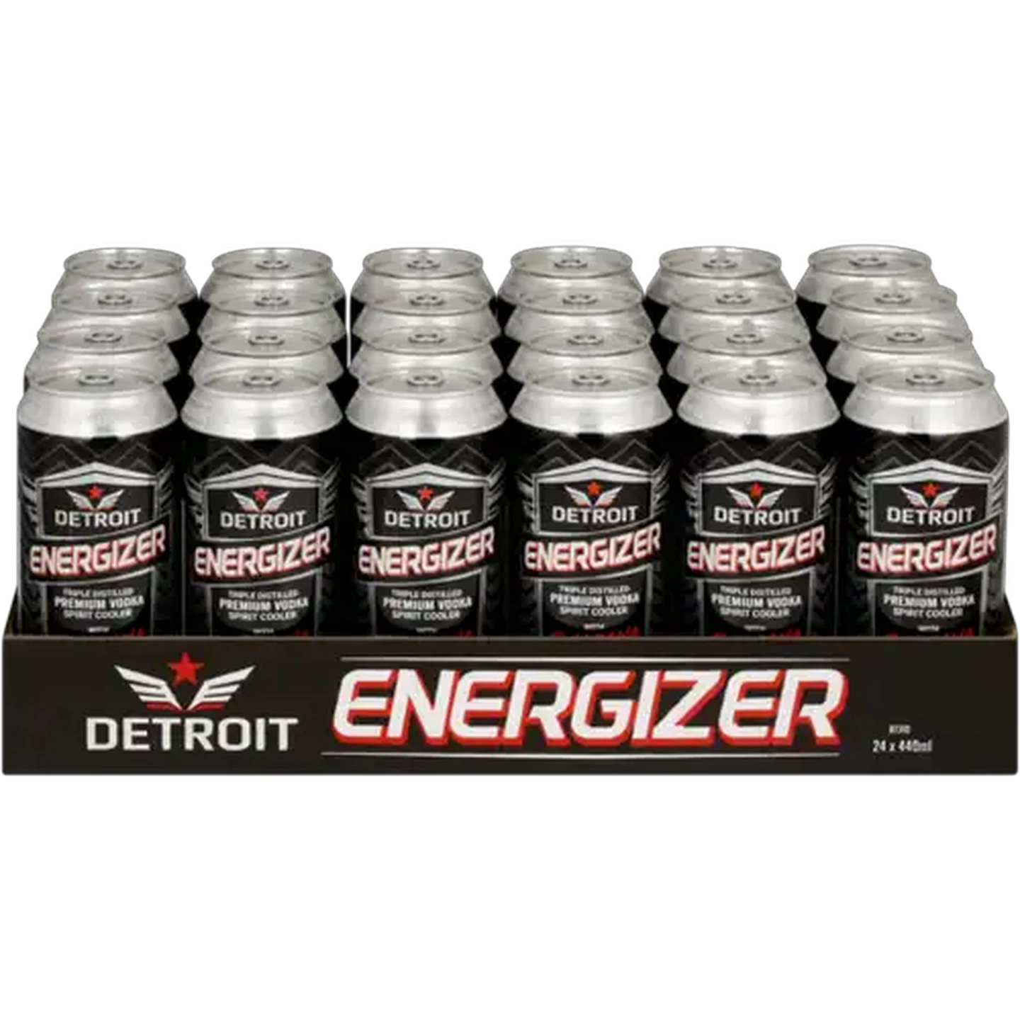 Image of Detroit Energizer Premium Vodka Spirit Cooler Cans 24 x 440ml