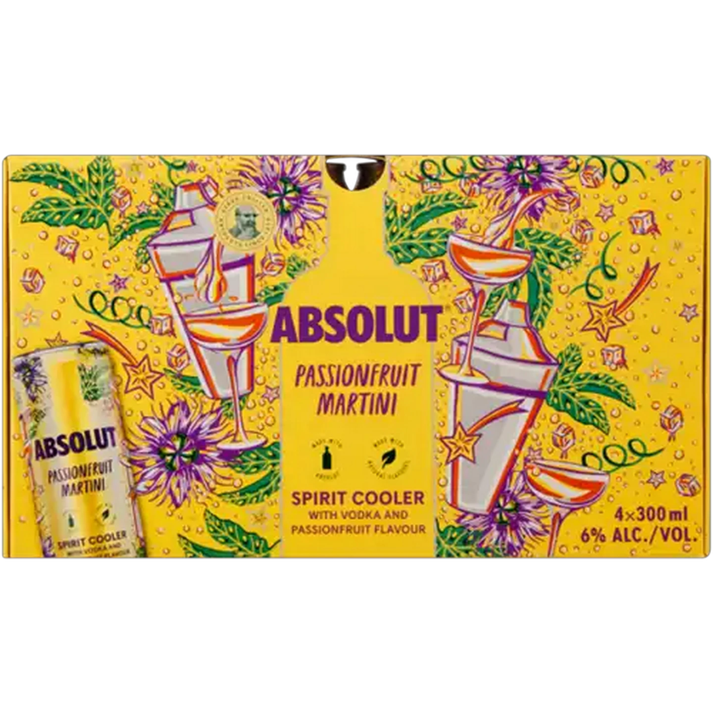 Image of Absolut Passionfruit Martini Spirit Coolers Cans 4 x 300ml
