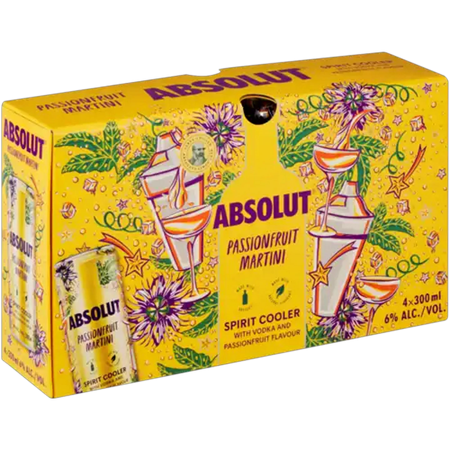 Image of Absolut Passionfruit Martini Spirit Coolers Cans 4 x 300ml