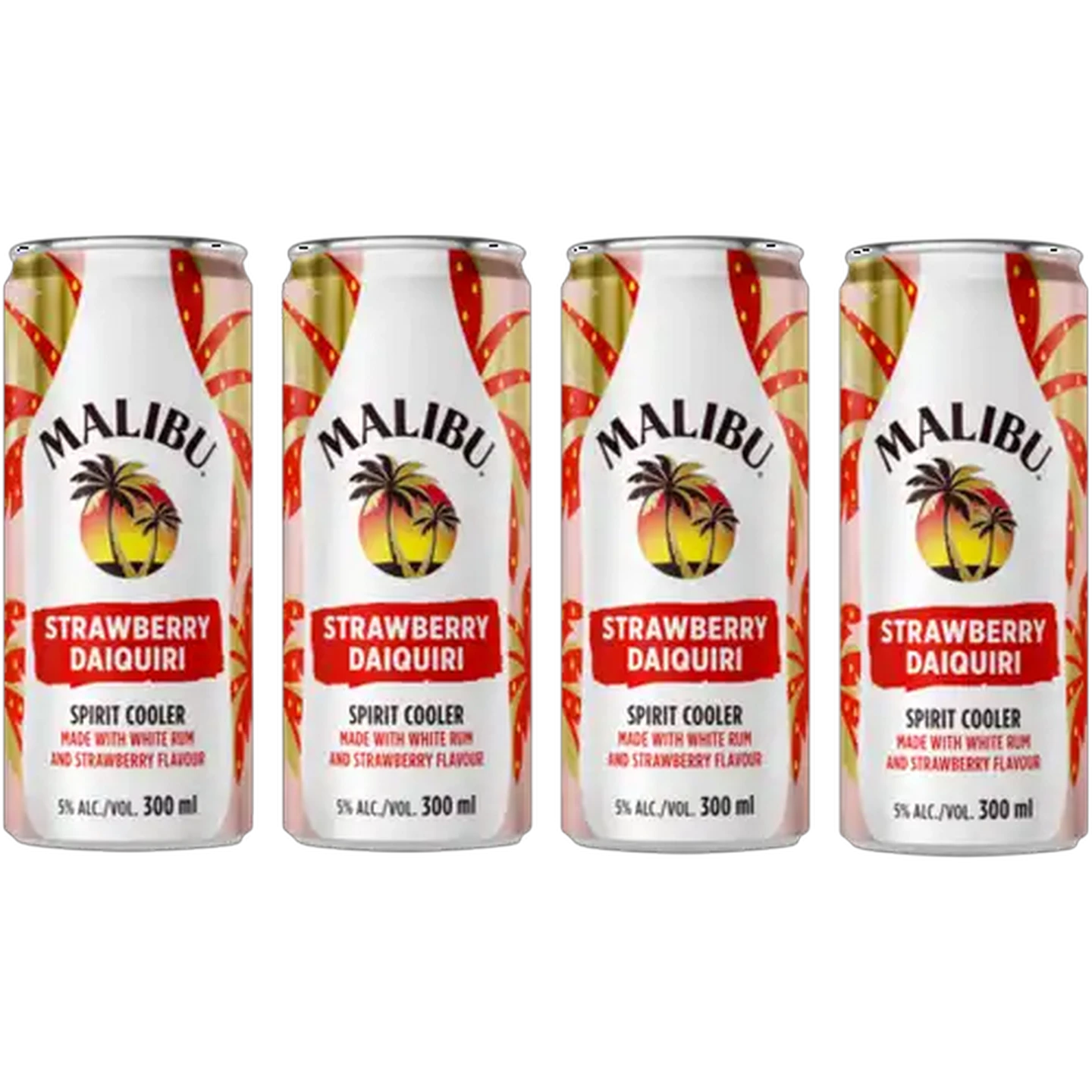 Image of Malibu Strawberry Daiquiri Spirit Coolers Cans 4 x 300ml