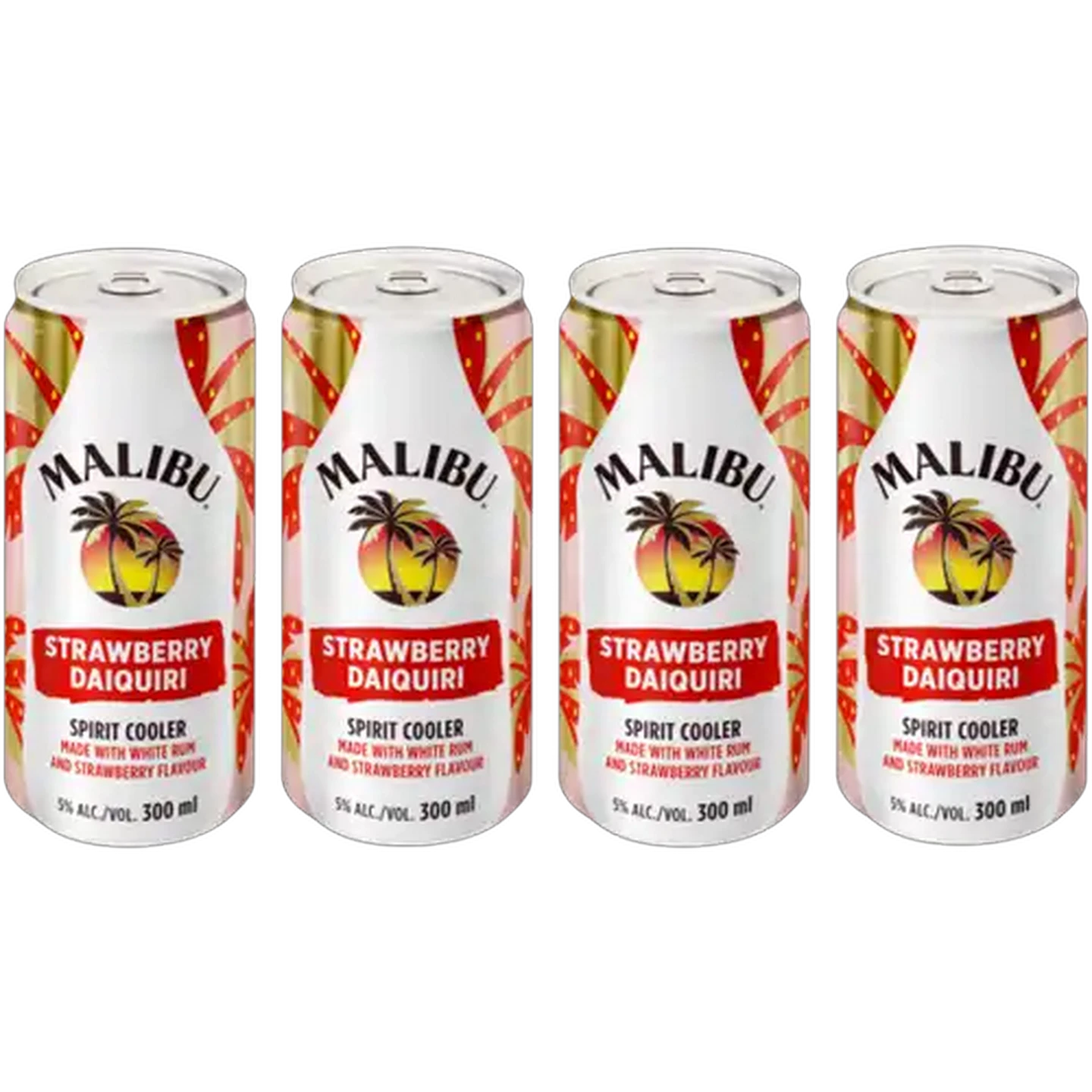 Image of Malibu Strawberry Daiquiri Spirit Coolers Cans 4 x 300ml