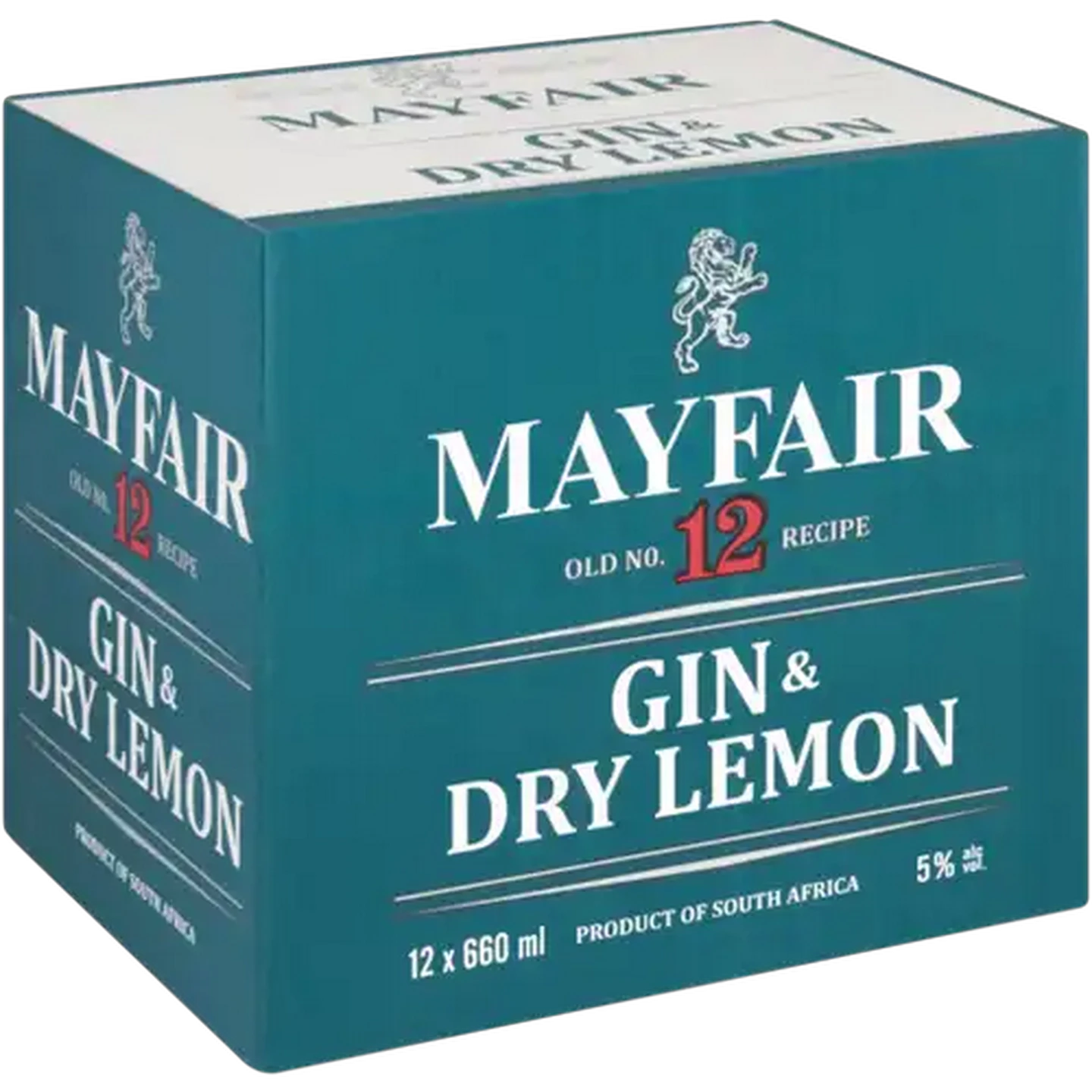 Image of Mayfair Gin & Dry Lemon 12 x 660ml