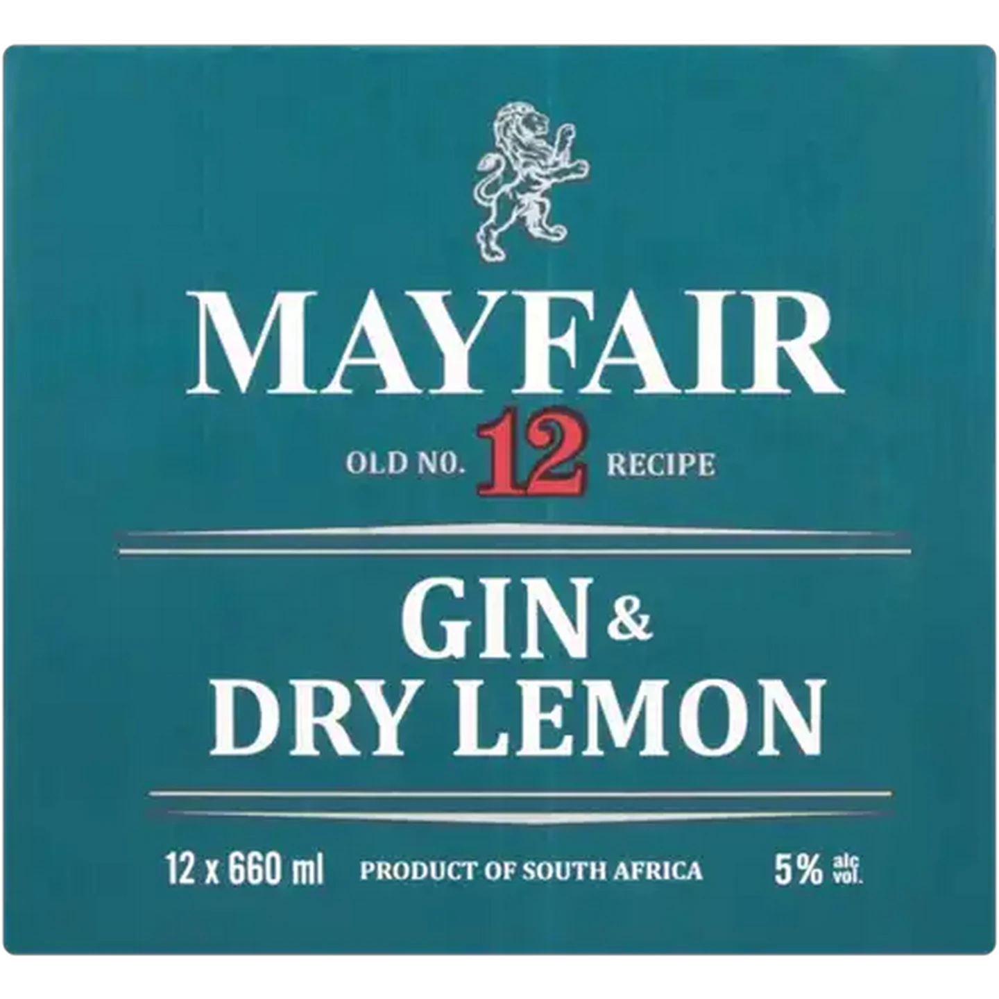 Image of Mayfair Gin & Dry Lemon 12 x 660ml