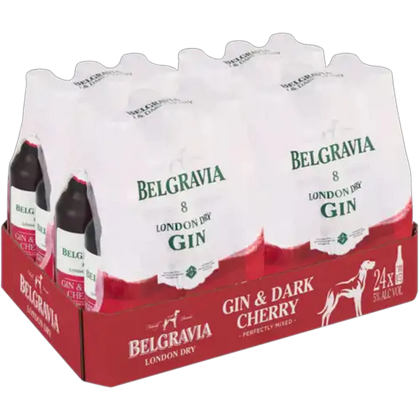 Image of Belgravia Gin & Dark Cherry Bottles 24 x 275ml
