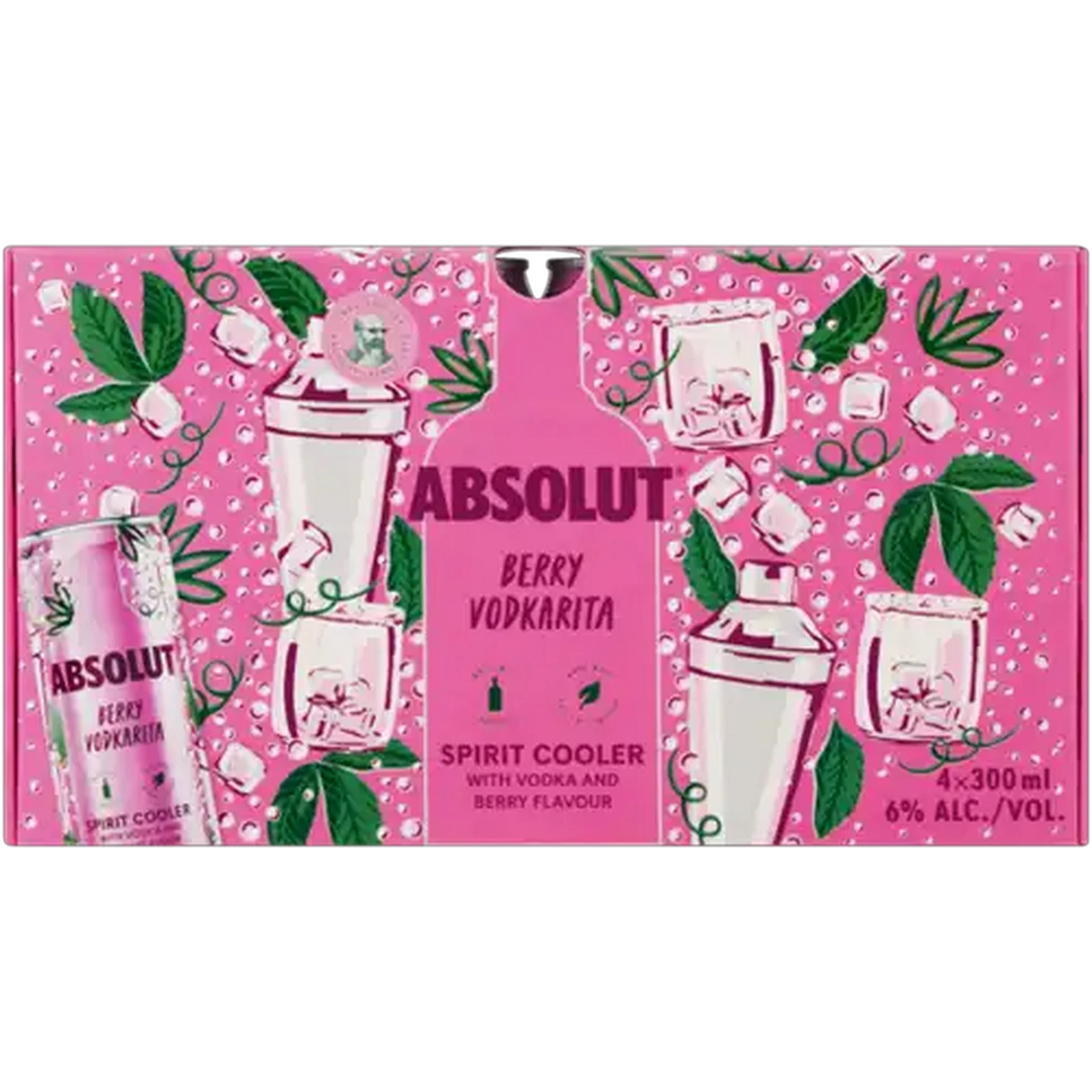 Image of Absolut Berry Vodkarita Spirit Cooler 4 x 300ml