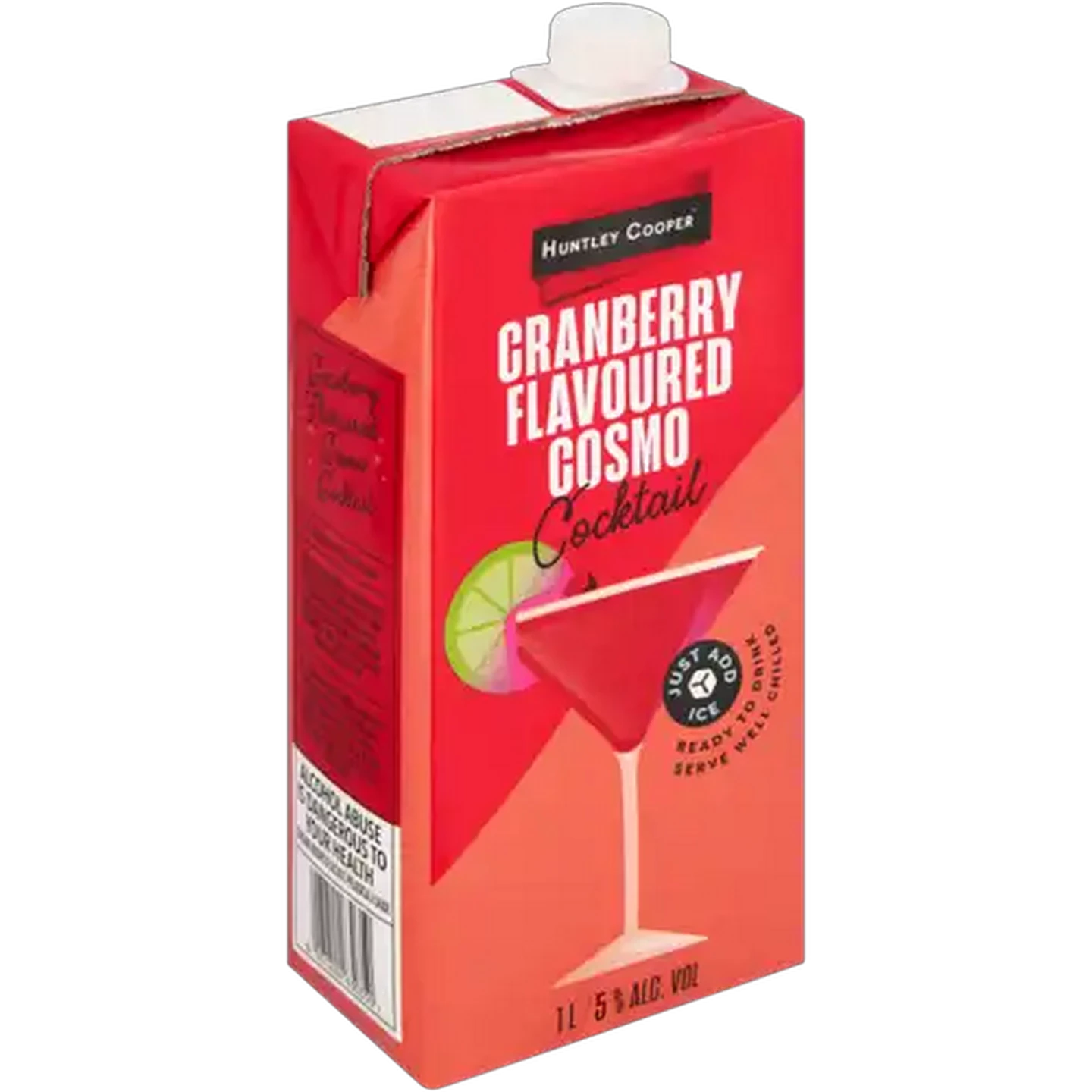 Image of Huntley Cooper Cranberry Flavoured Cosmo Cocktail Carton 1L