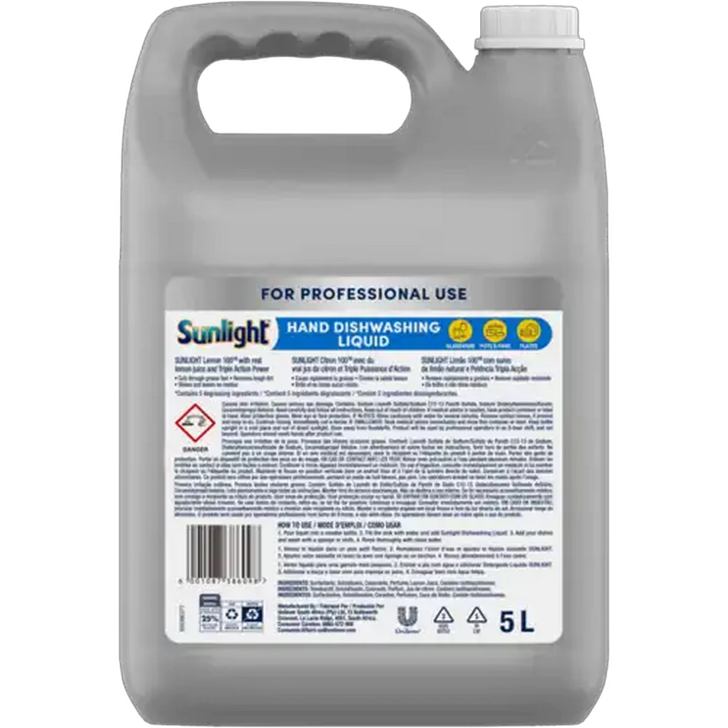 Image of Sunlight Professional Hand Dishwashing Liquid 5L