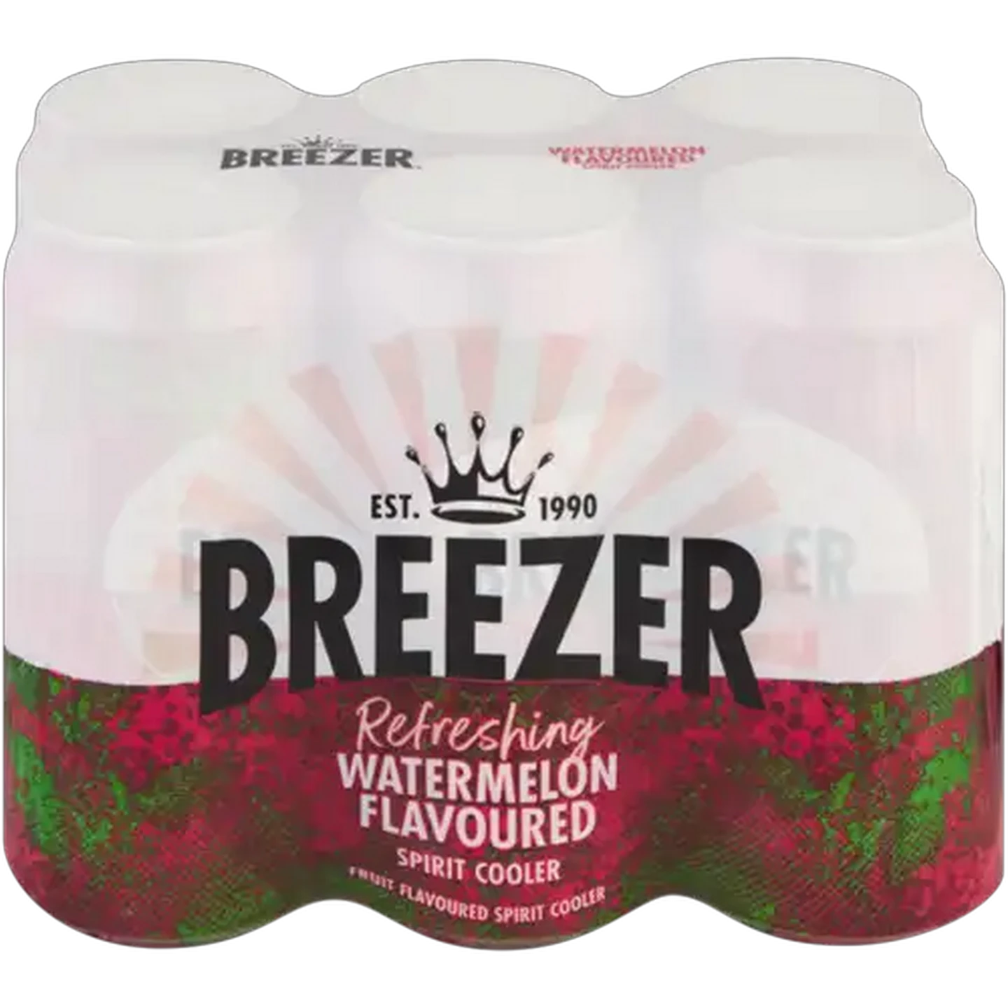 Image of Breezer Watermelon Flavour Spirit Cooler Cans 6 x 440ml