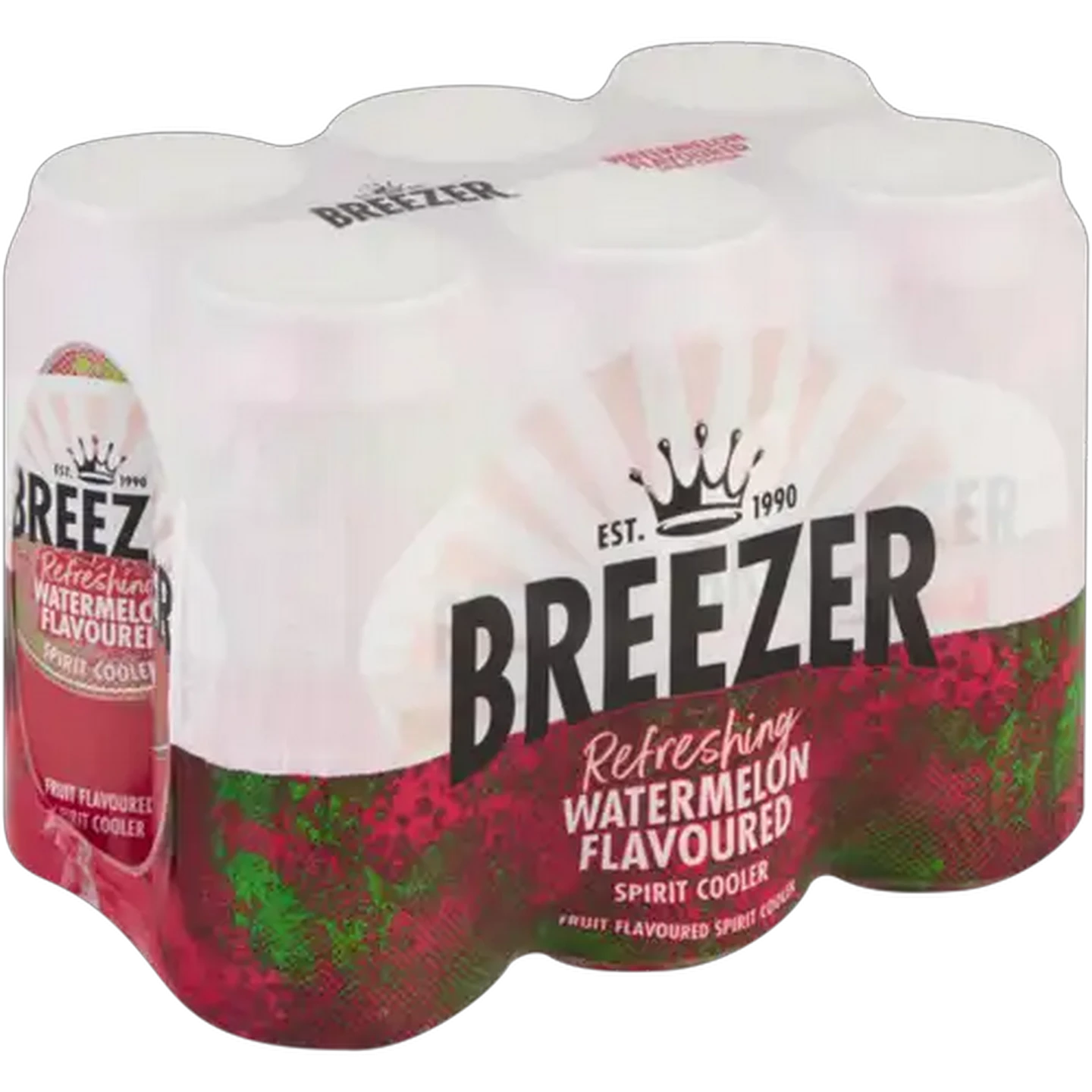 Image of Breezer Watermelon Flavour Spirit Cooler Cans 6 x 440ml