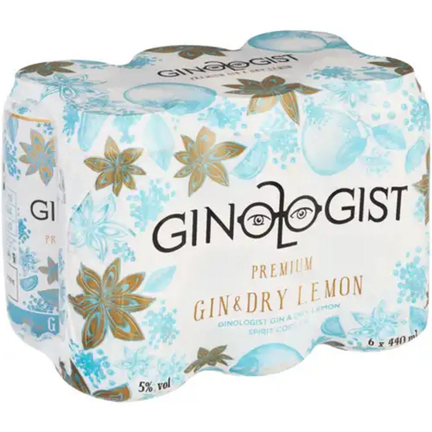 Image of Ginologist Gin & Dry Lemon Spirit Cooler Cans 6 x 440ml