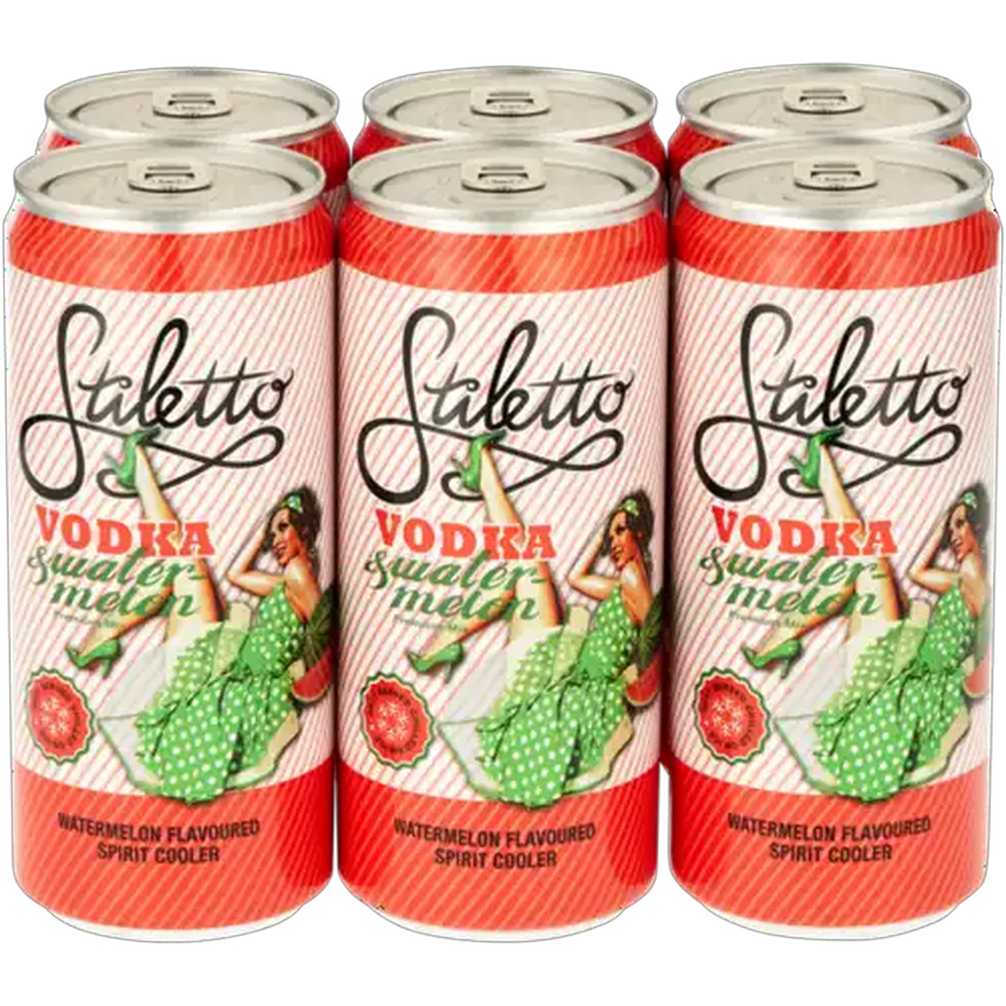 Image of Stiletto Watermelon Flavoured Spirit Cooler Cans 6 x 300ml