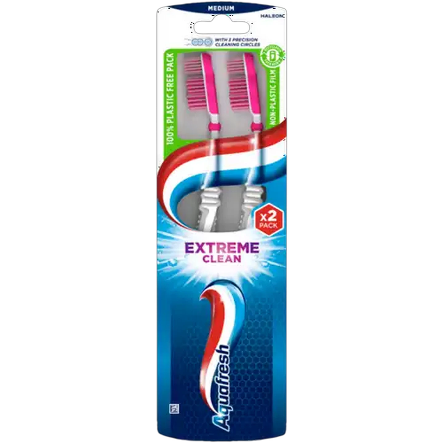 Image of Aquafresh Extreme Clean Medium Toothbrush 2 Pack