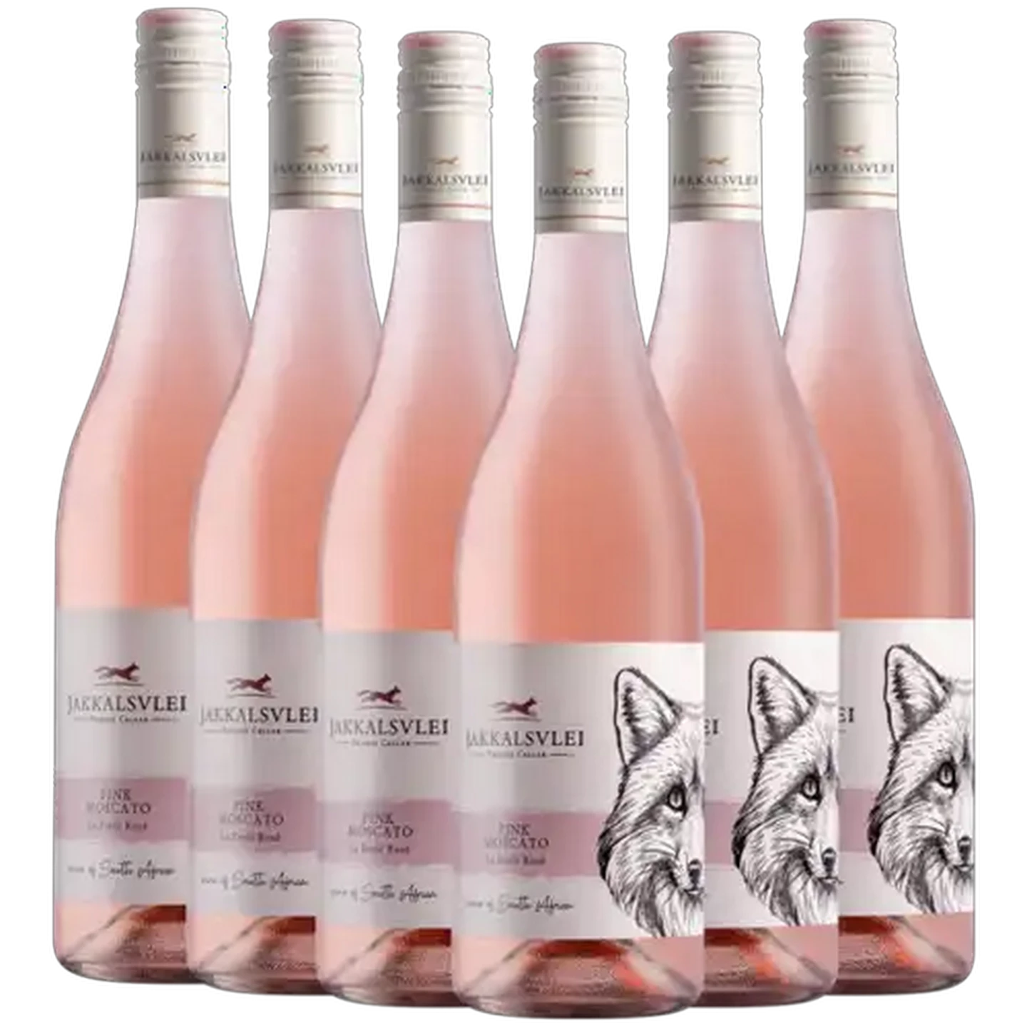 Image of Jakkalsvlei Pink Moscato La Perlé Rosé Wine Bottles 6 x 750ml