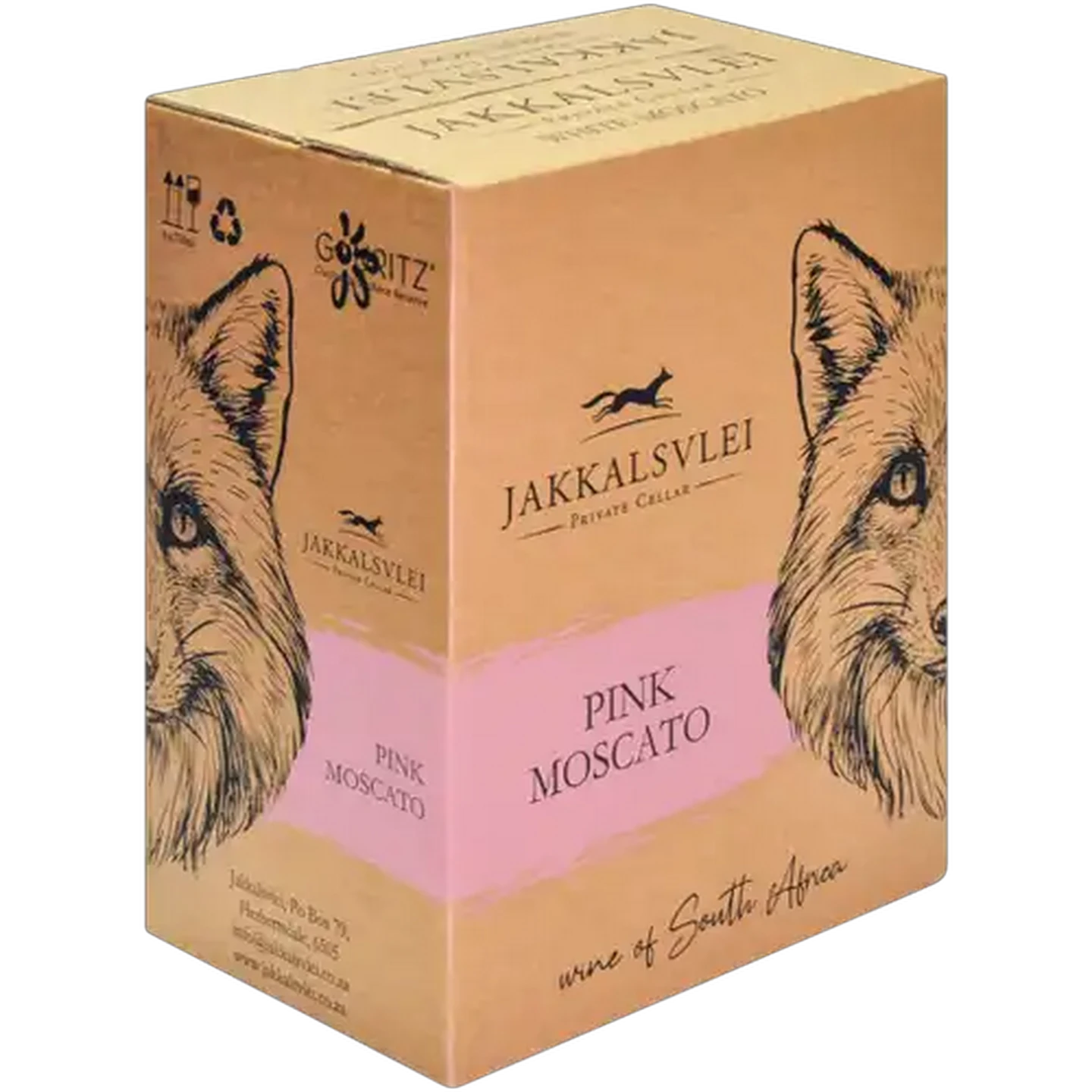 Image of Jakkalsvlei Pink Moscato La Perlé Rosé Wine Bottles 6 x 750ml