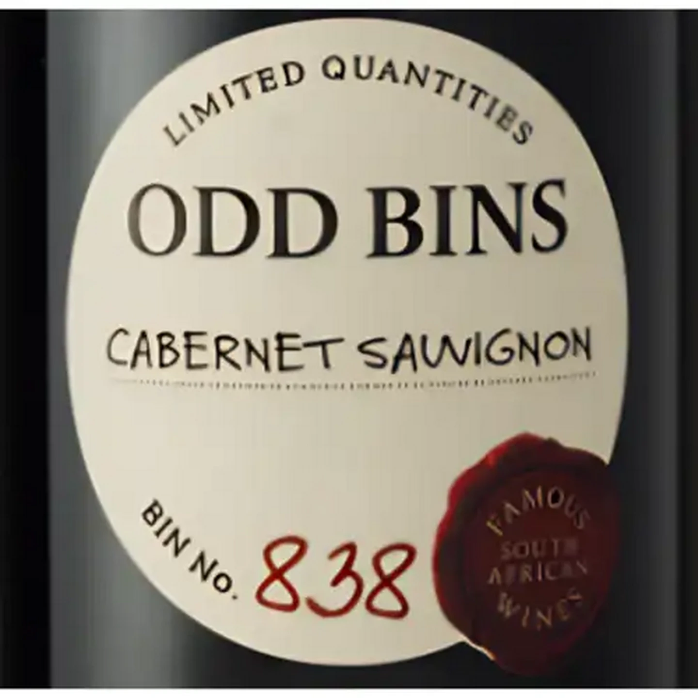 Image of Odd Bins 838 Cabernet Sauvignon Red Wine 750ml