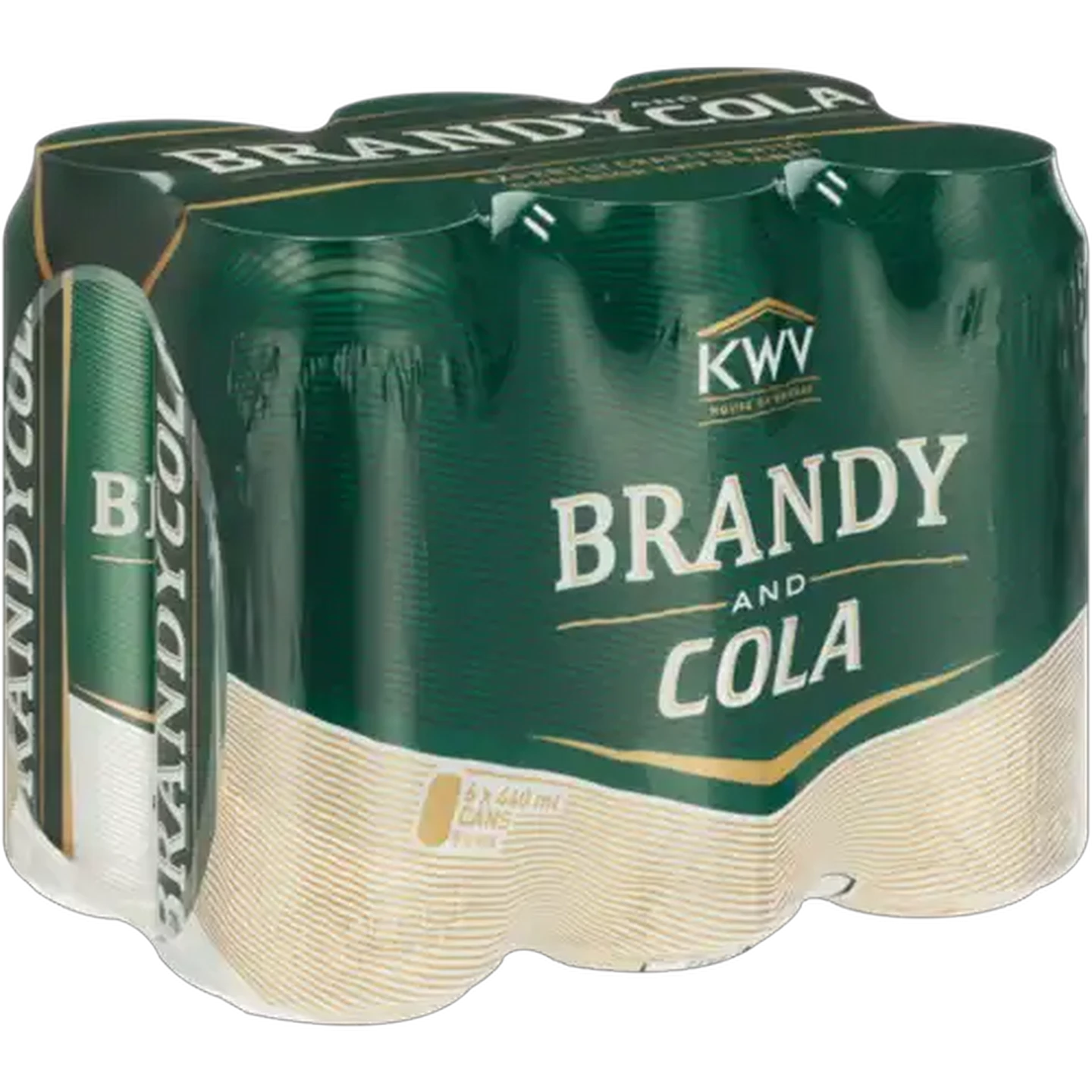 Image of KWV Brandy and Cola Cans 6 x 440ml