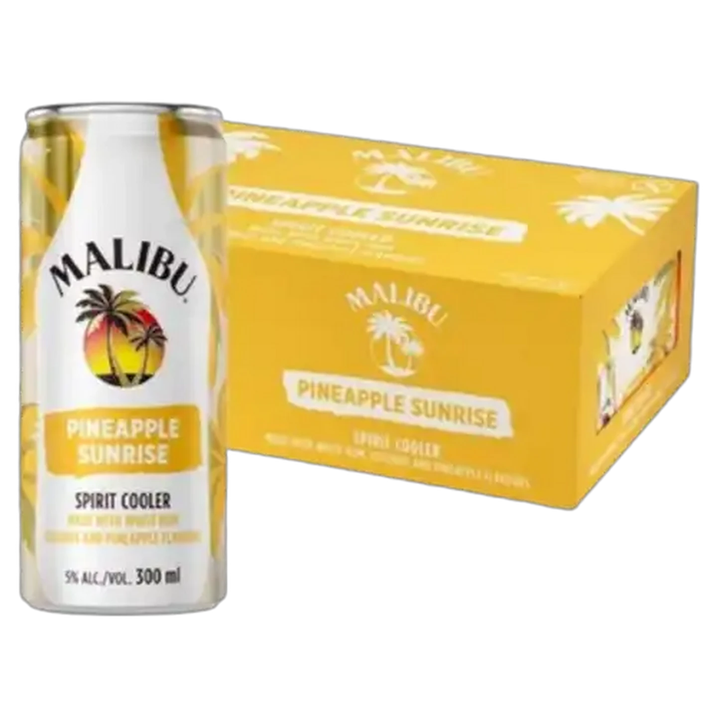 Image of Malibu Pineapple Sunrise Spirit Cooler 4 x 300ml