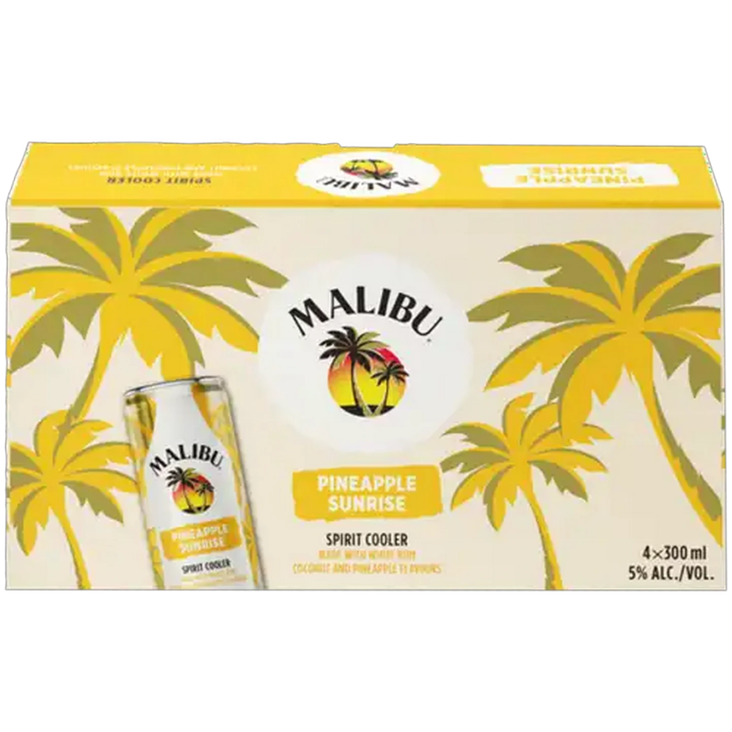Image of Malibu Pineapple Sunrise Spirit Cooler 4 x 300ml