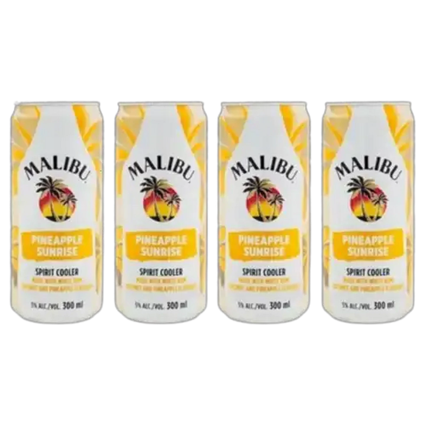 Image of Malibu Pineapple Sunrise Spirit Cooler 4 x 300ml