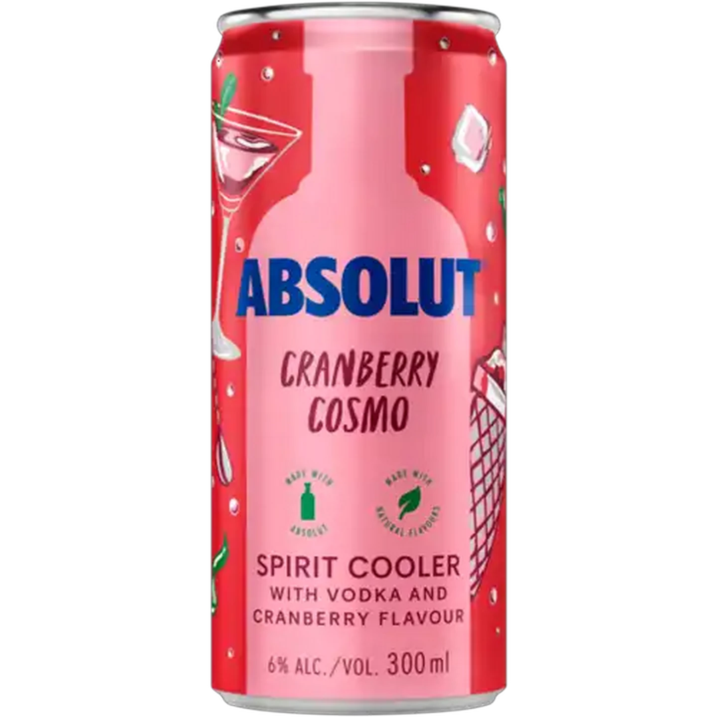 Image of Absolut Cranberry Cosmo Spirit Cooler Can 300ml
