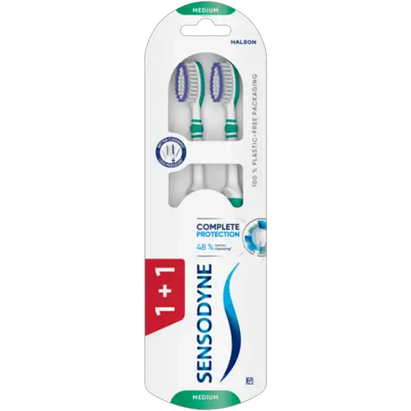 Image of Sensodyne Complete Protection Medium Toothbrush 2 Pack