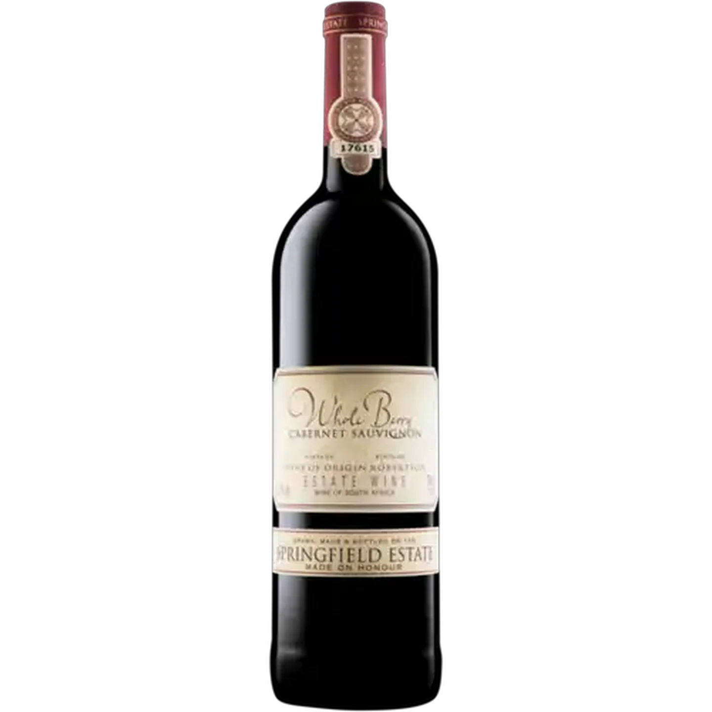 Image of Springfield Estate Whole Berry Cabernet Sauvignon Red Wine Bottle 750ml