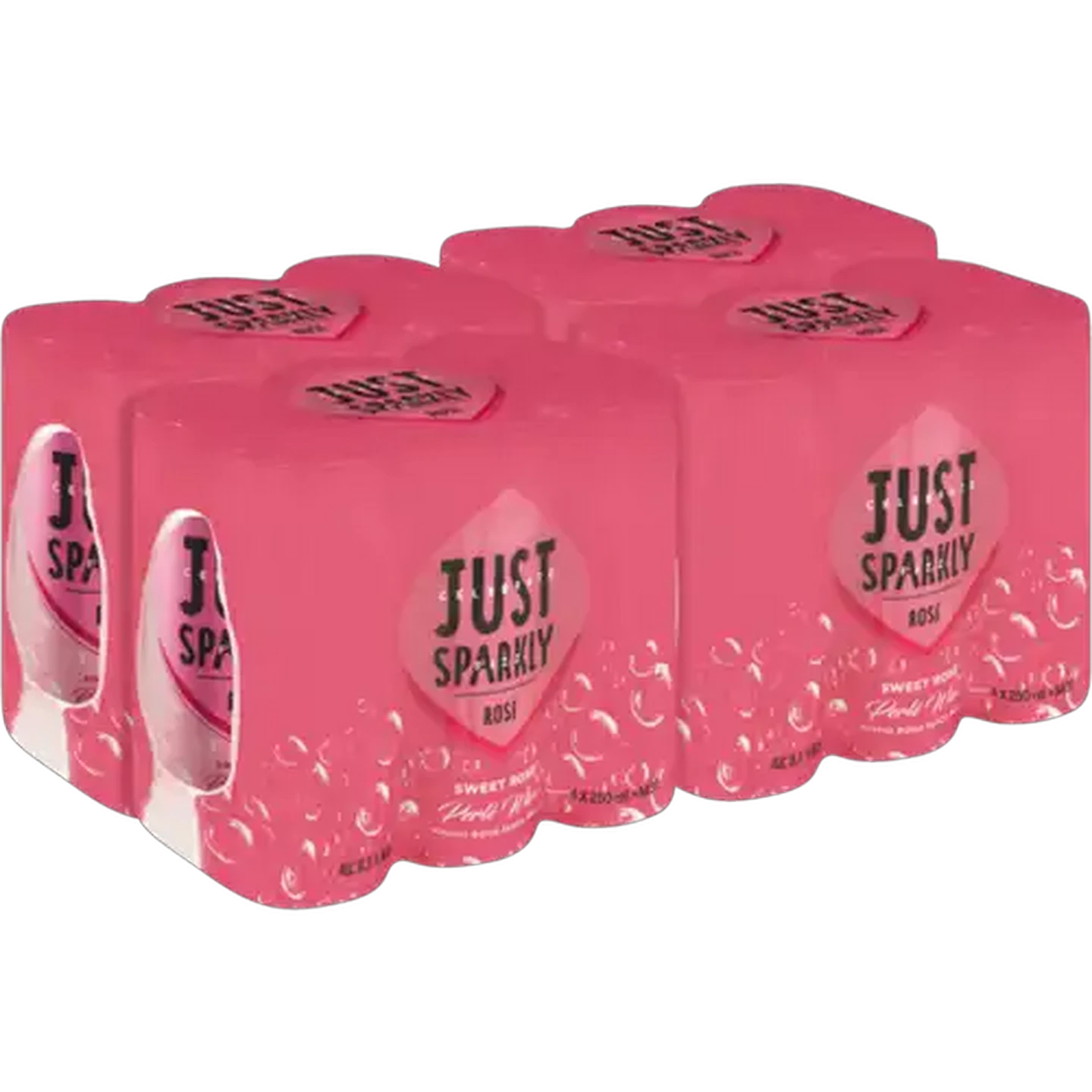 Image of Just Wine Sweet Rosé Perlé Wine Cans 24 x 250ml