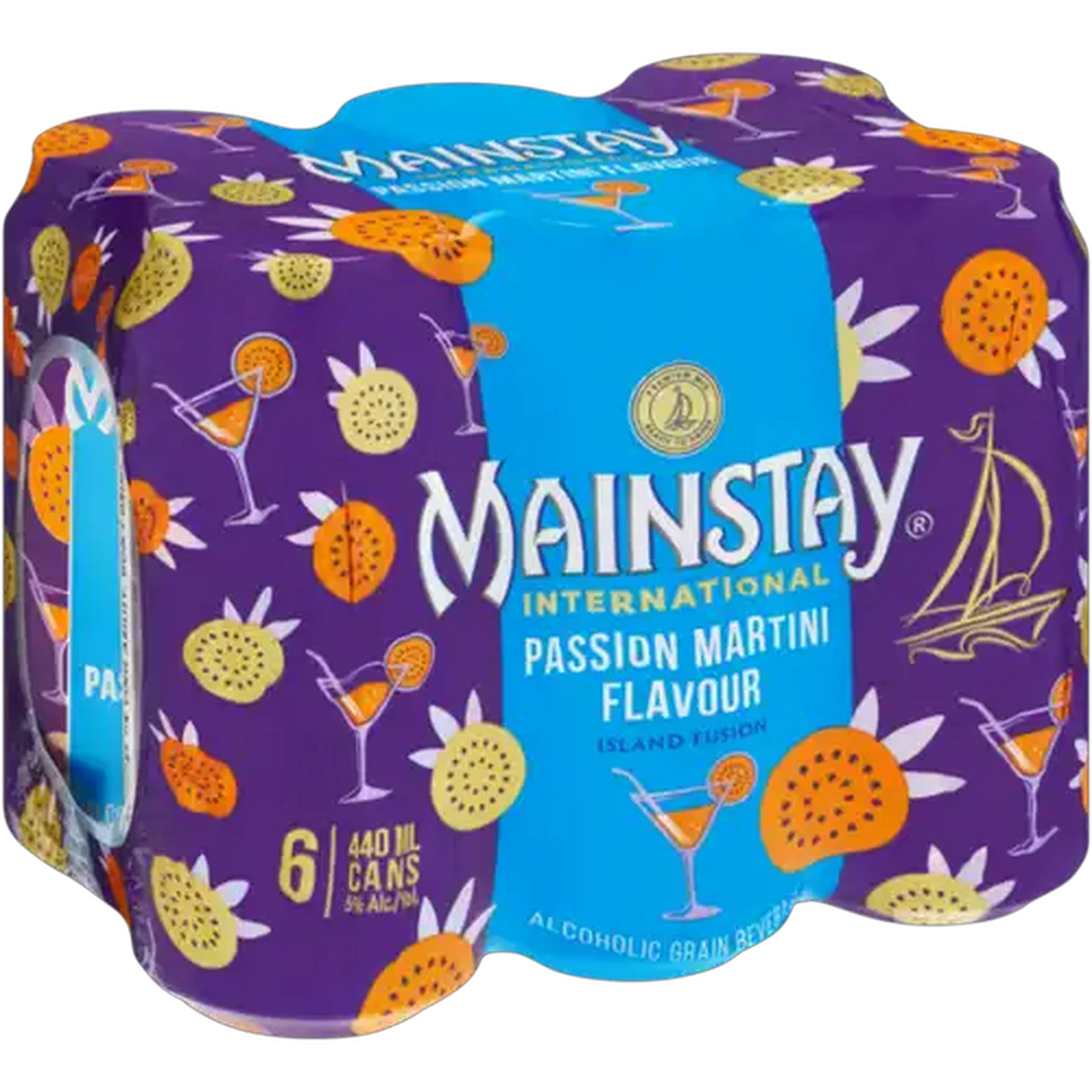 Image of Mainstay Passion Martini Flavour Island Fusion Cans 6 x 440ml