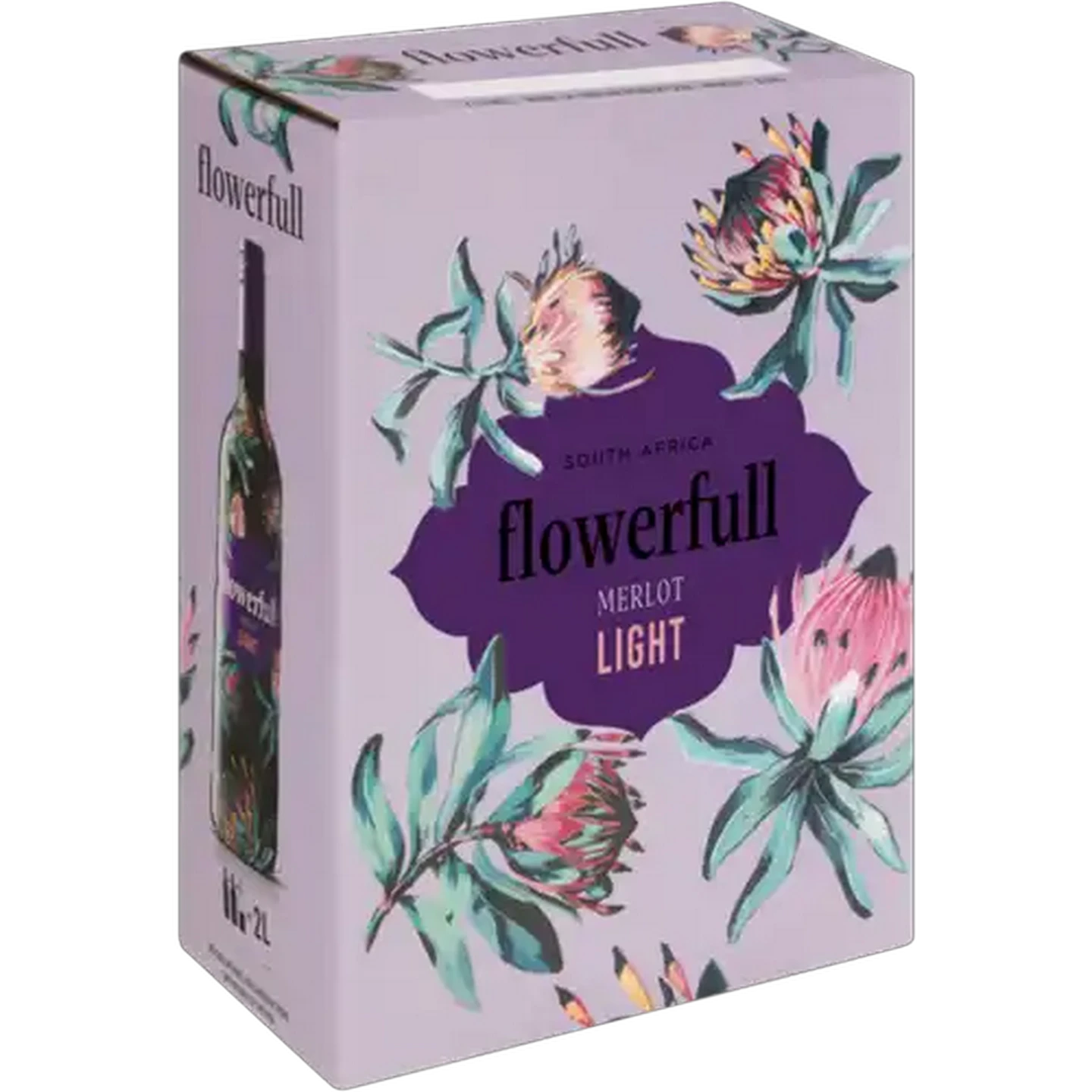 Image of Flowerfull Light Merlot Red Wine Box 2L
