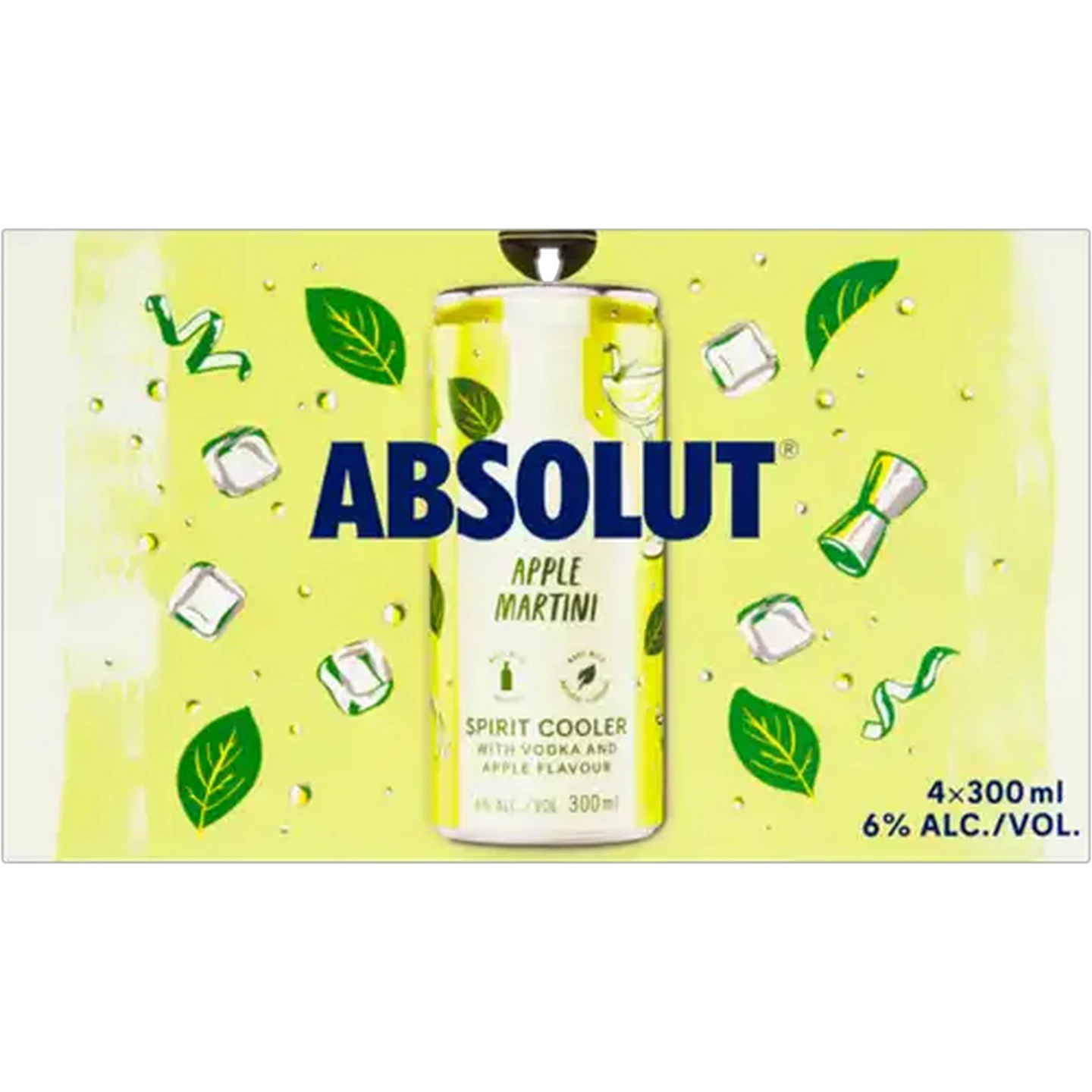 Image of Absolut Apple Martini Spirit Cooler 4 x 300ml