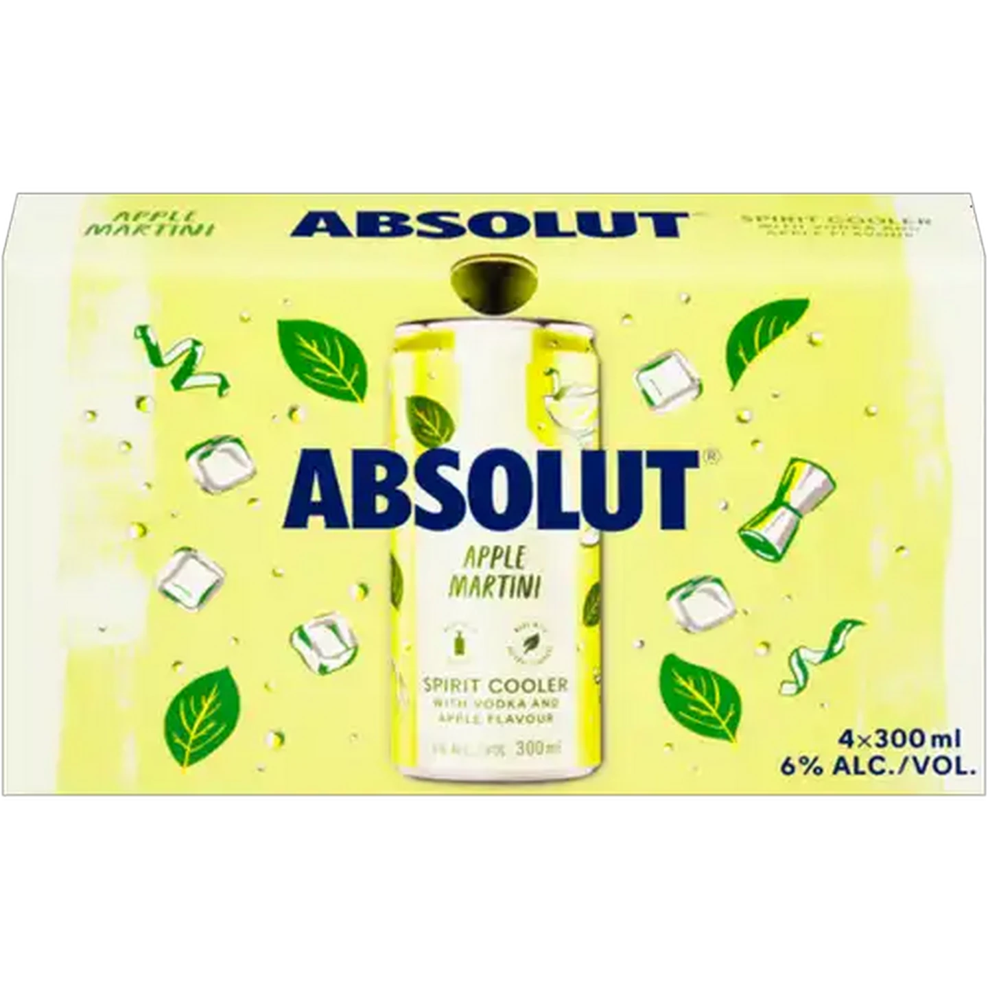 Image of Absolut Apple Martini Spirit Cooler 4 x 300ml