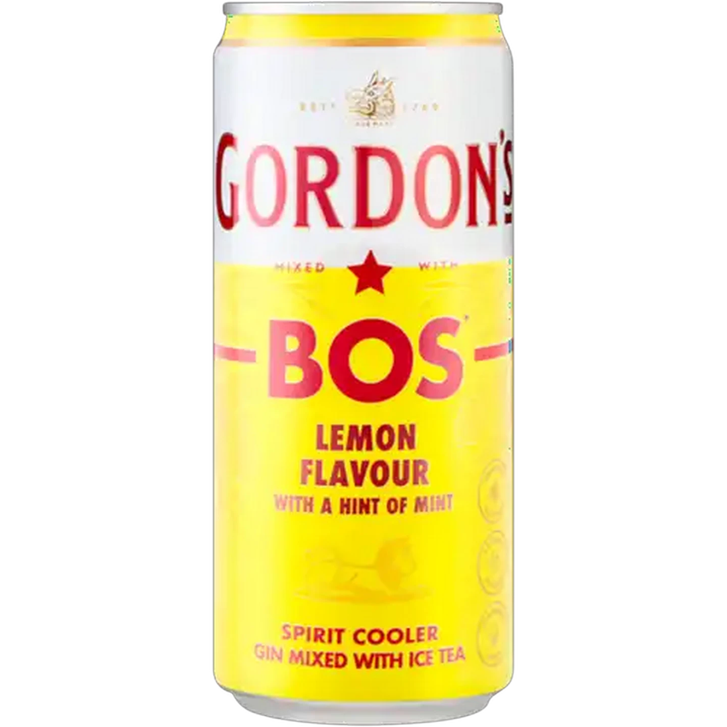 Image of Gordon's BOS Lemon Flavour Iced Tea Spirit Cooler Can 300ml