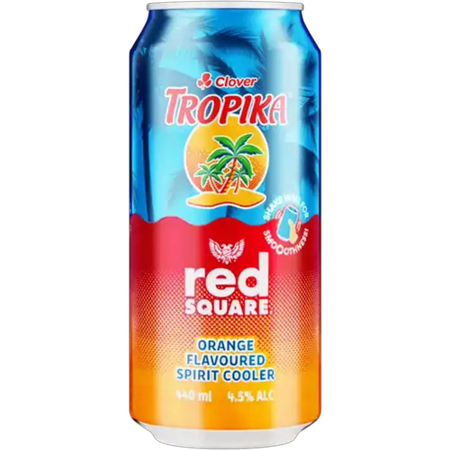 Image of Red Square Clover Orange Flavoured Tropika Spirit Cooler 440ml