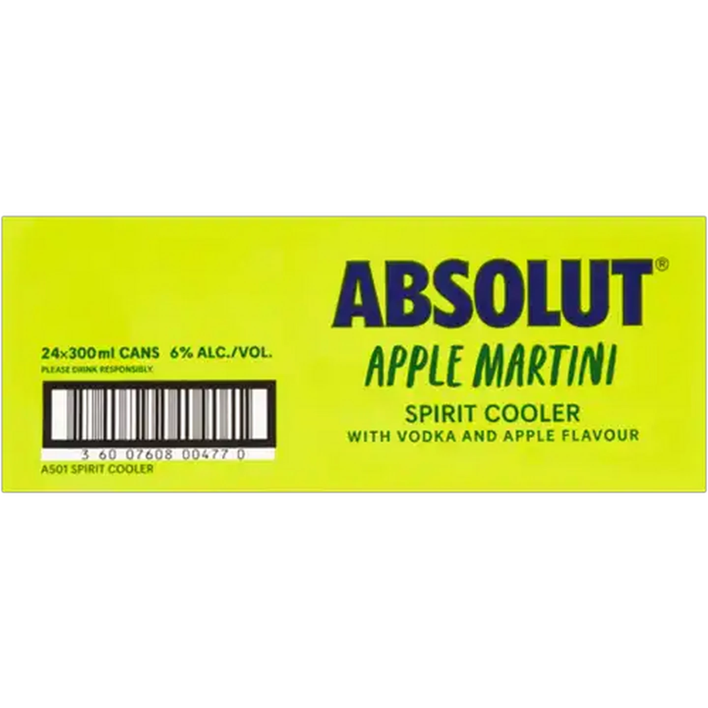 Image of Absolut Apple Martini Spirit Cooler 24 x 300ml