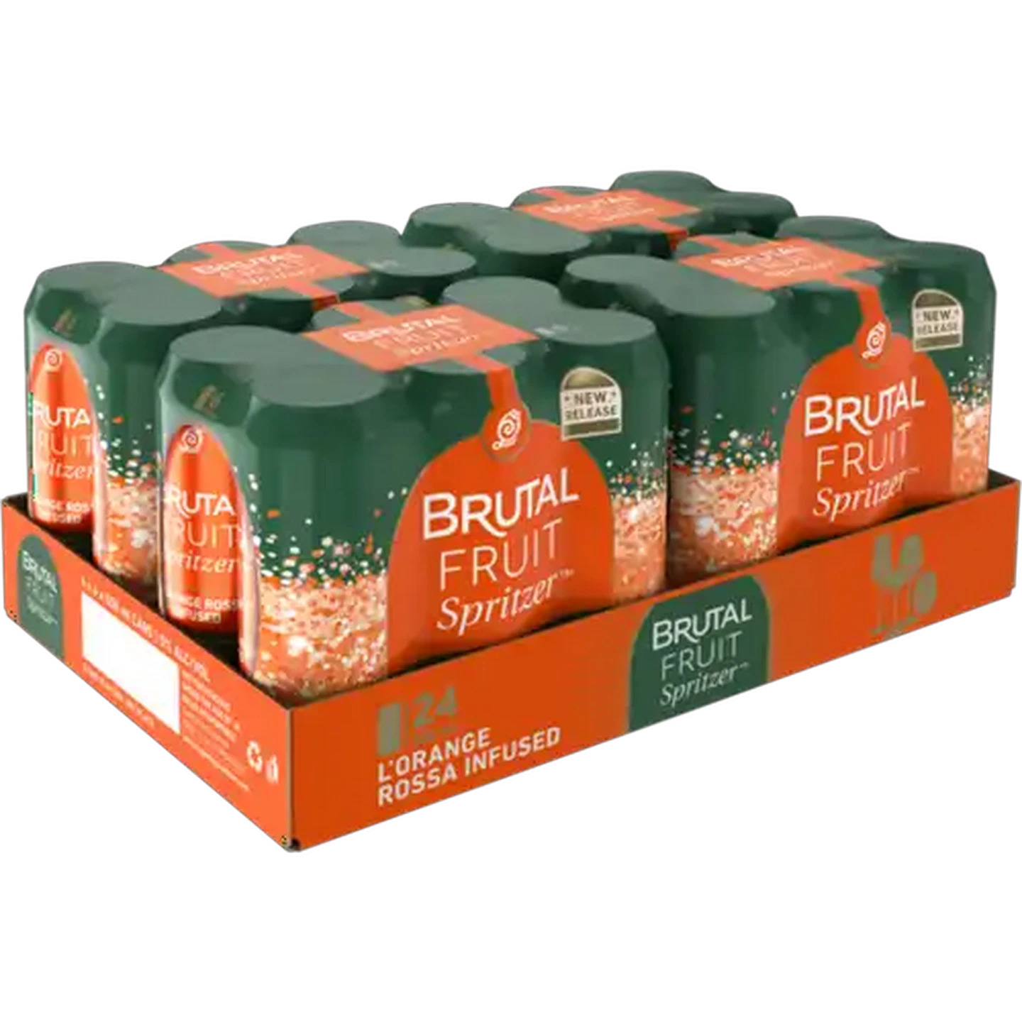 Image of Brutal Fruit Spritzer L'Orange Rossa Infused Sparkling Alcoholic Grain Beverage 24 x 500ml
