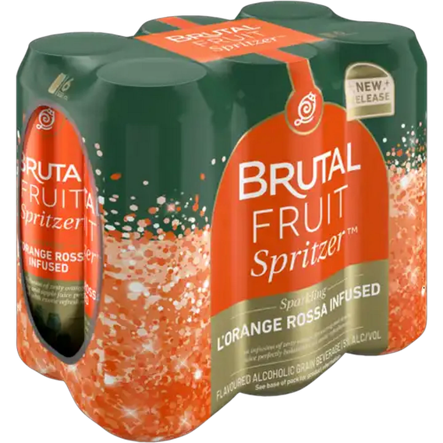Image of Brutal Fruit Spritzer L'Orange Rossa Infused Sparkling Alcoholic Grain Beverage 6 x 500ml