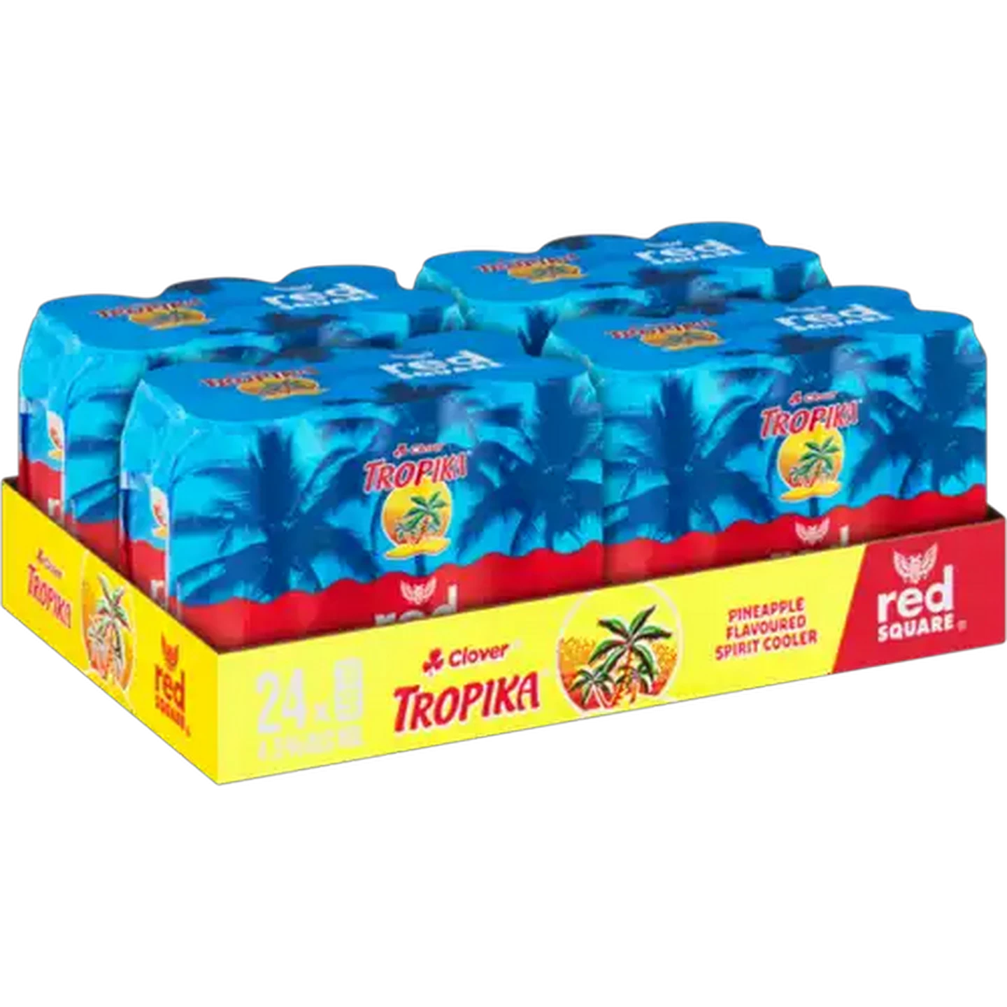 Image of Red Square Clover Pineapple Flavoured Tropika Spirit Cooler 24 x 440ml