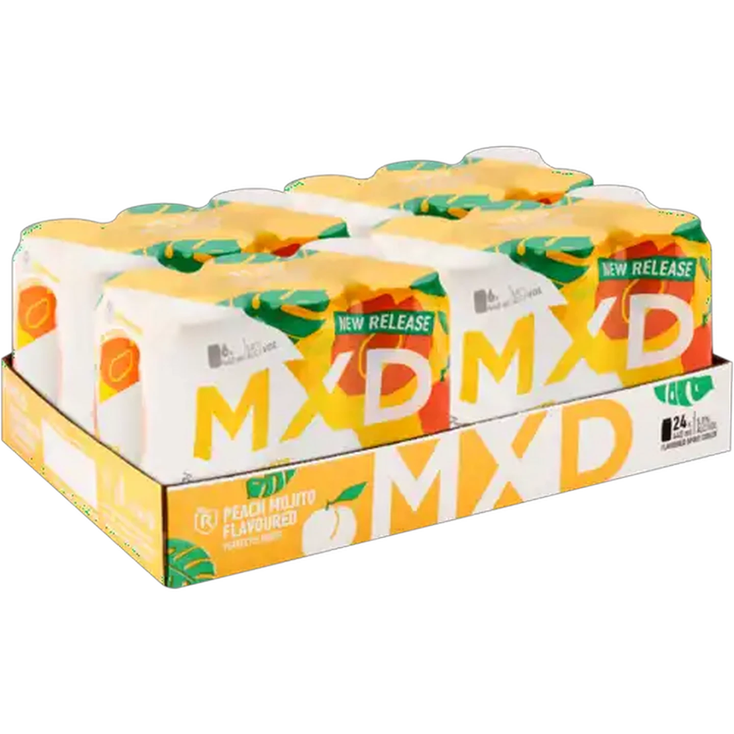 Image of MXD Peach Mojito Flavoured Spirit Cooler 24 x 440ml