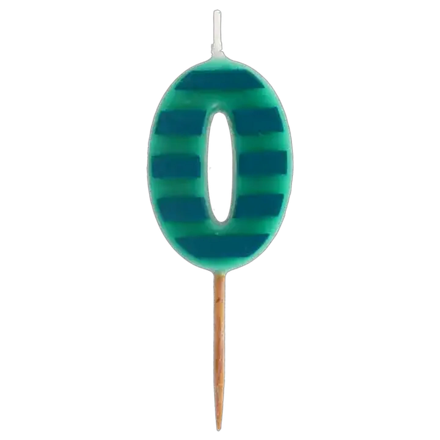 Image of Party Thingz Multicoloured Number 0 Party Candle