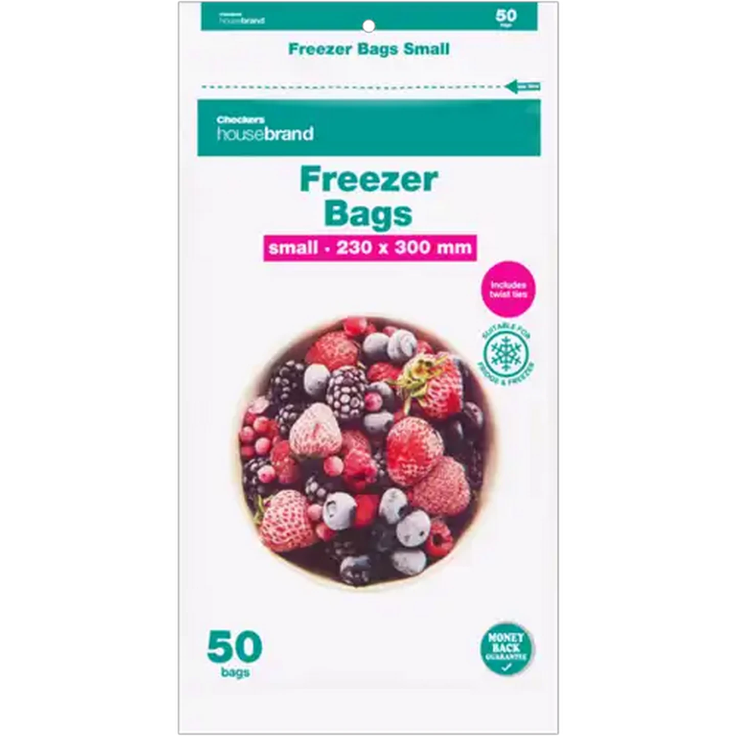 Image of Checkers Housebrand Freezer Bags 50-Pack