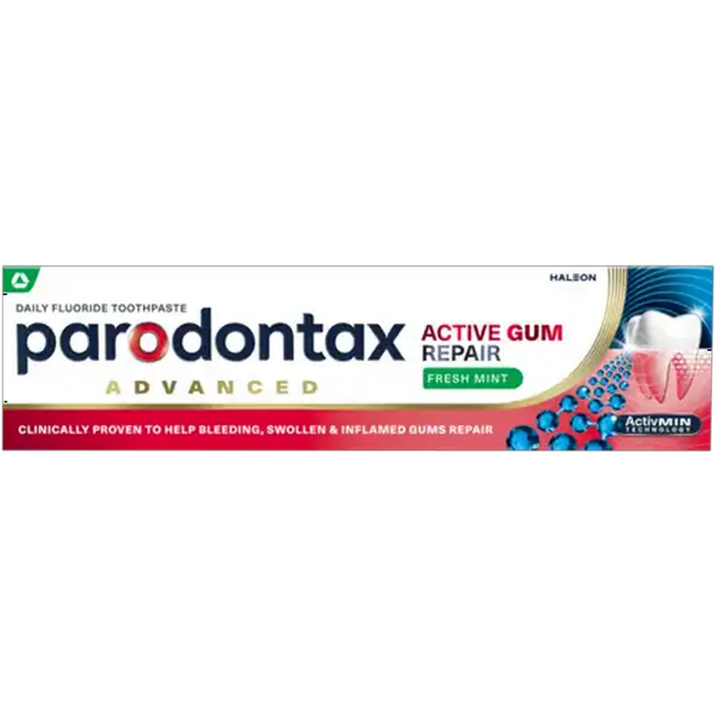 Image of Parodontax Active Gum Repair Fresh Mint Daily Fluoride Toothpaste 75ml