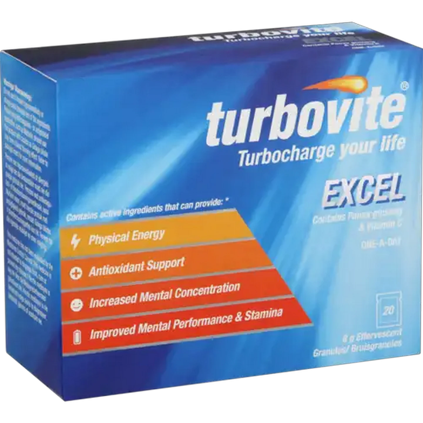 Image of Turbovite Excel Effervescent Granules 20 Pack