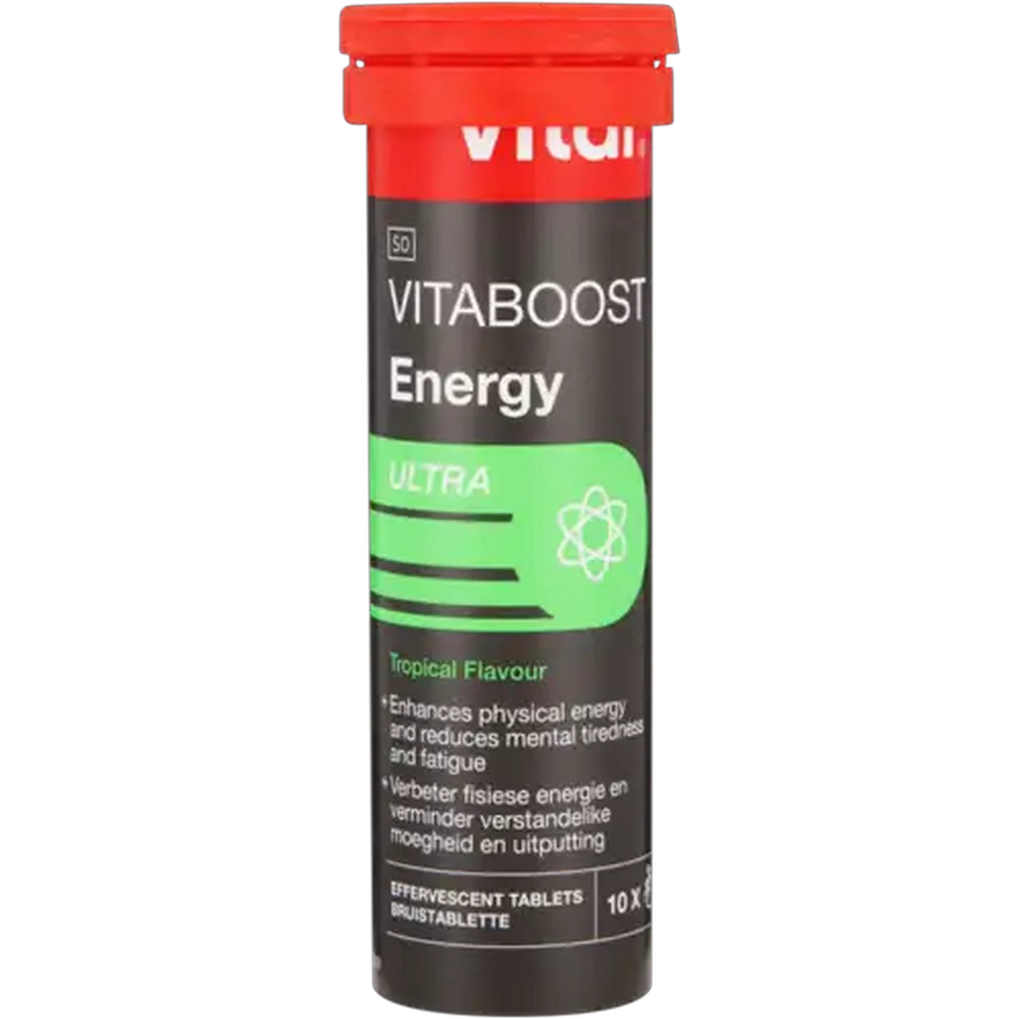 Image of Vital Vitaboost Ultra Energy Tropical Flavoured Effervescent Tablets 30 Pack